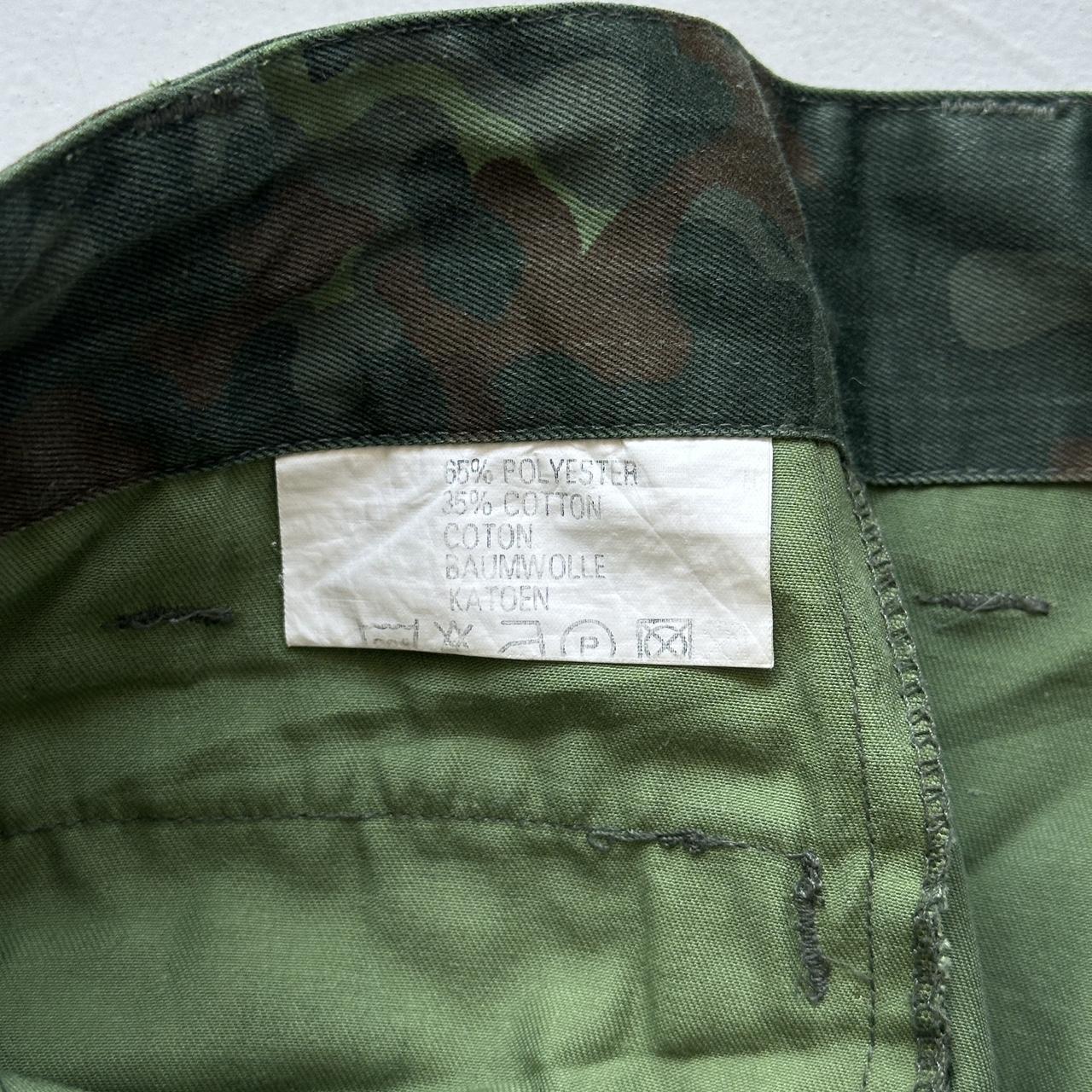 Khaki Green German Flecktarn Camo Military Cargo Pants - 38" x 29"