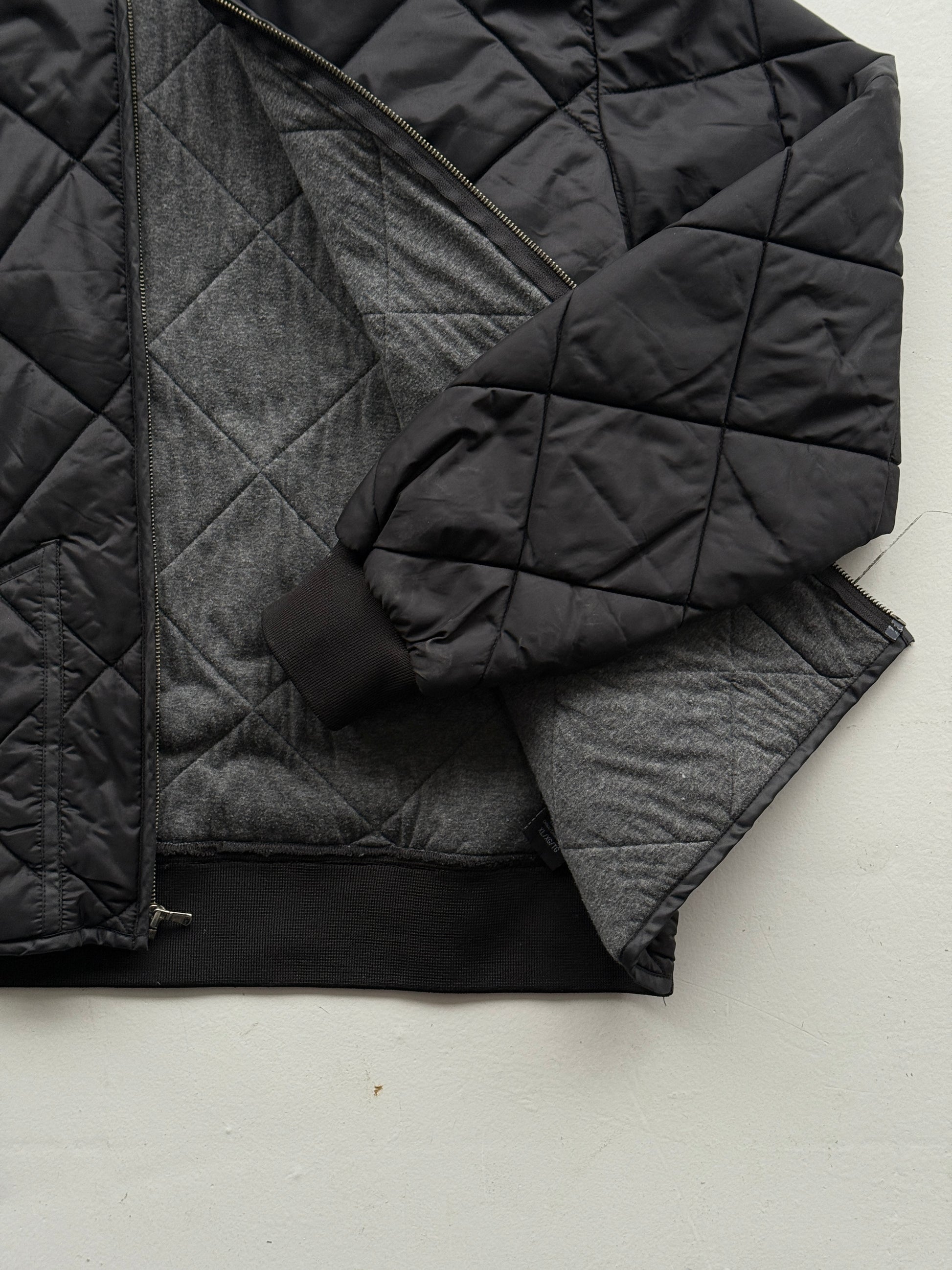 Black Dickies 00's Vintage Quilted Bomber Jacket - XL