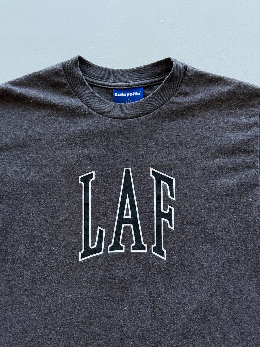Dark Grey LAF Lafayette Vintage Graphic T-Shirt - Small