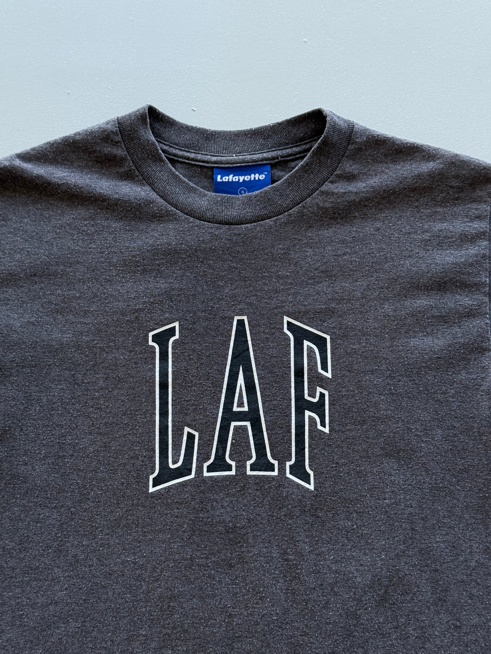 Dark Grey LAF Lafayette Vintage Graphic T-Shirt - Small