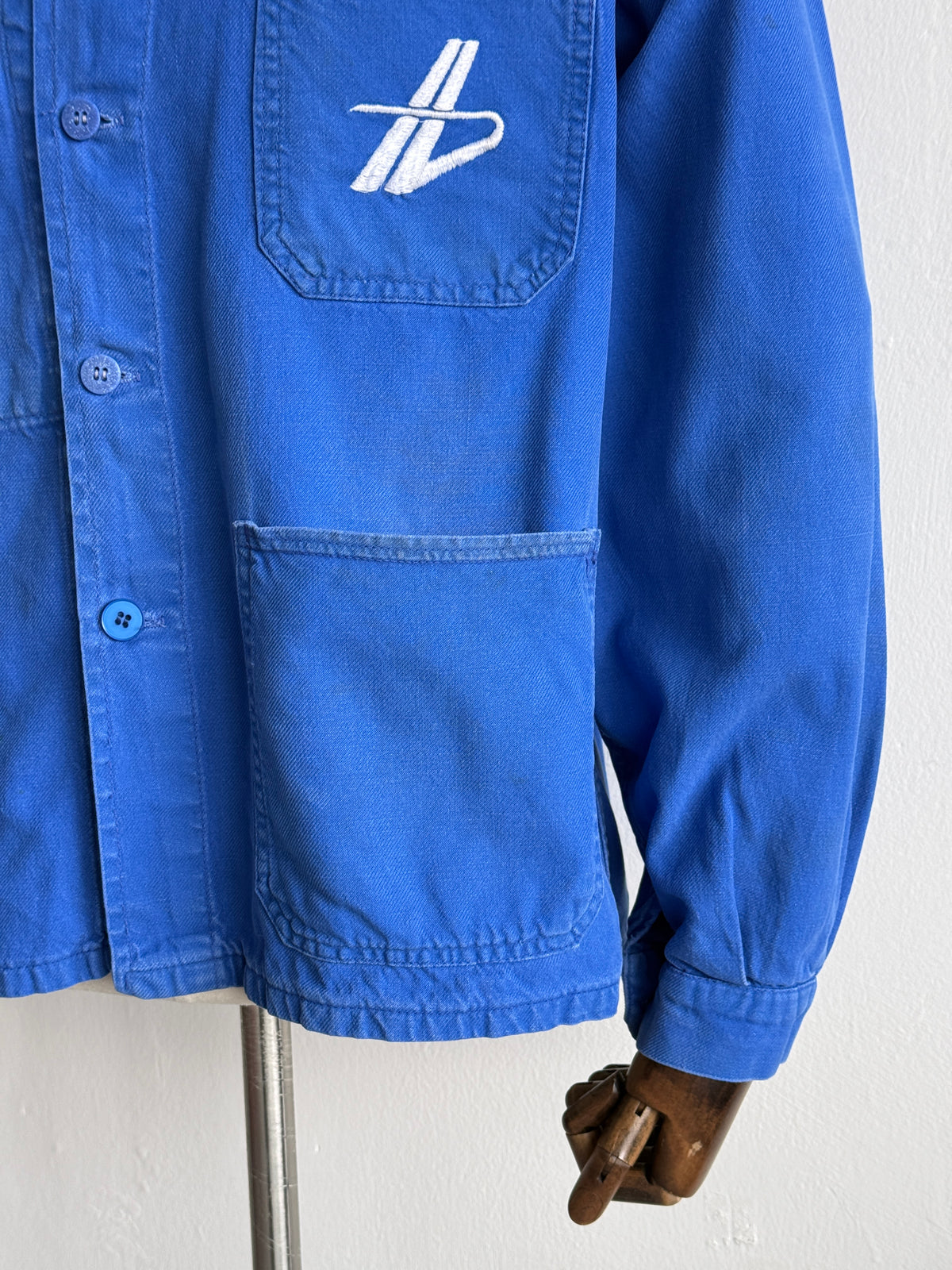 Blue French Beugnet 1960s Vintage Workwear Chore Jacket CH557 - Medium