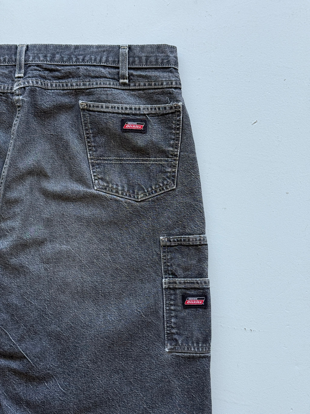 Grey Dickies 00's Vintage Denim Workwear Jean Shorts - W42 x L13