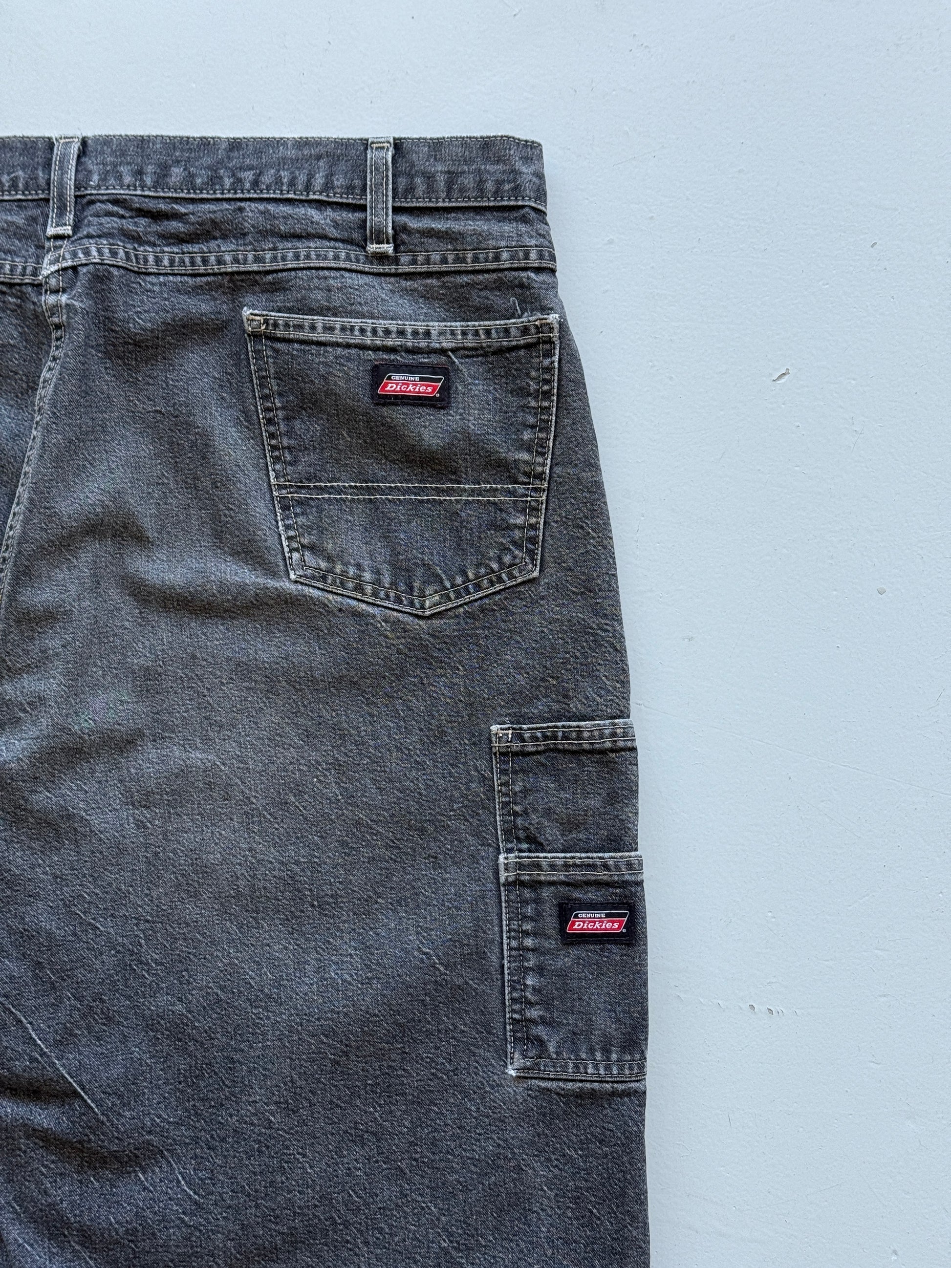 Grey Dickies 00's Vintage Denim Workwear Jean Shorts - W42 x L13