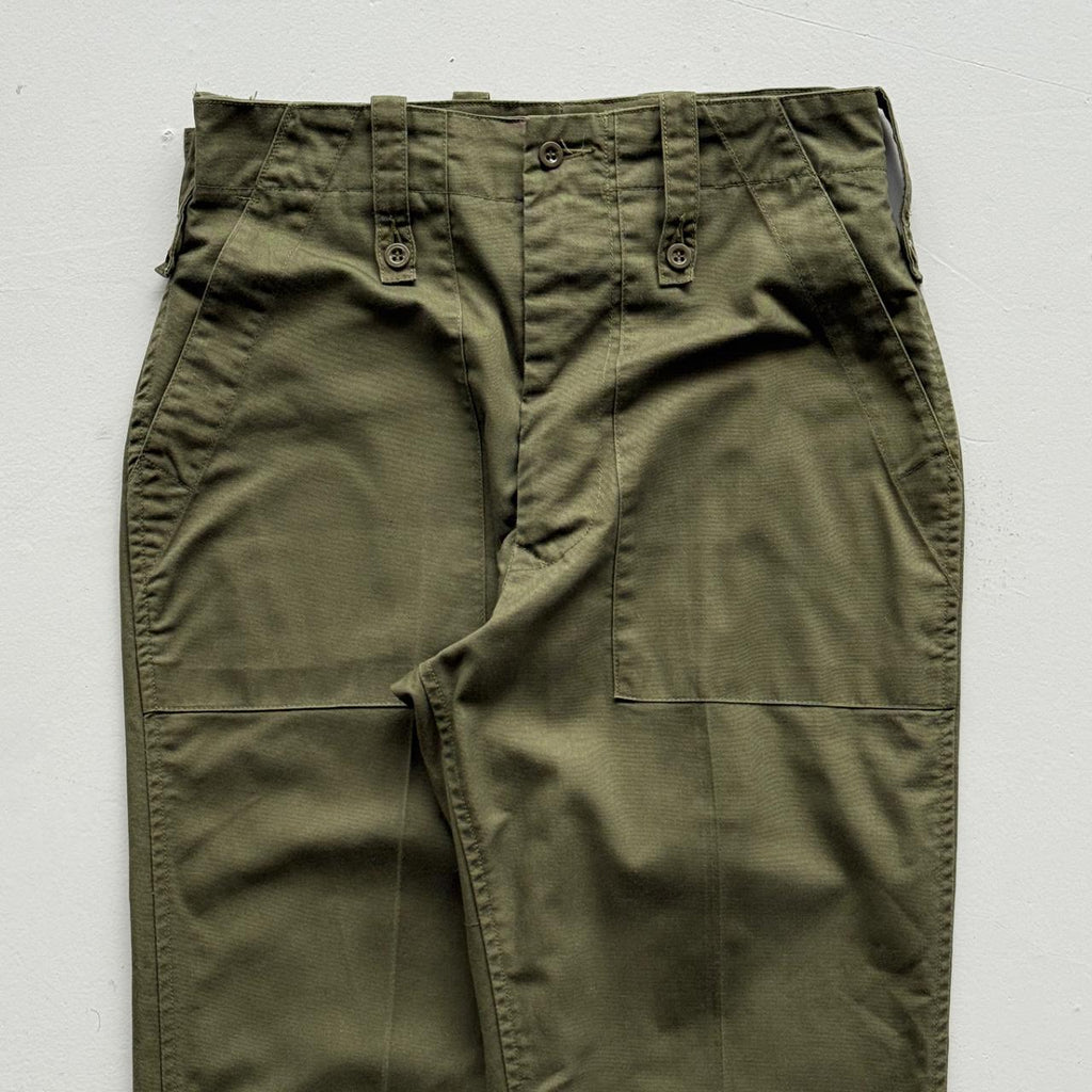 Green Military Pants 90's Vintage Trousers - 28” x 31”
