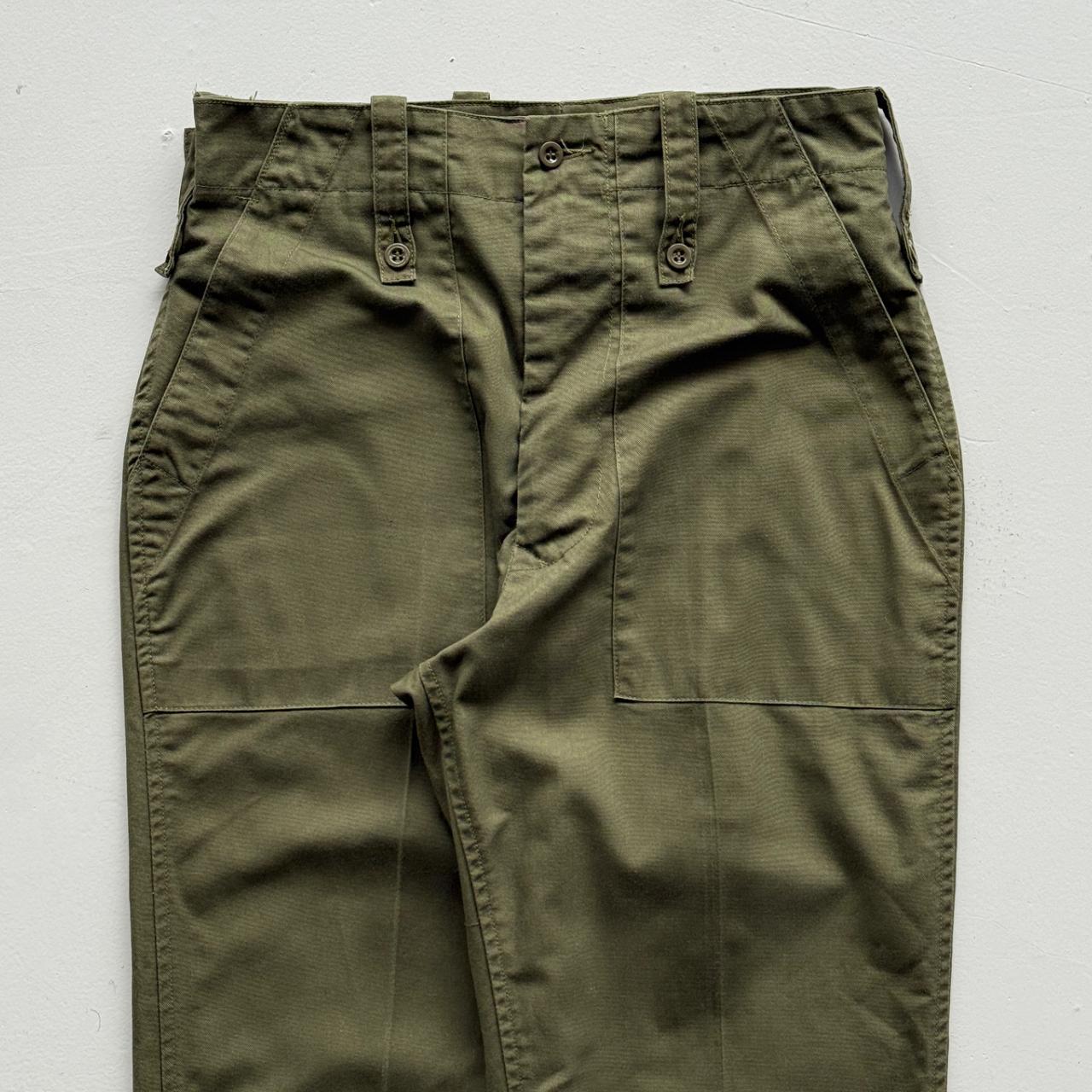 Green Military Pants 90's Vintage Trousers - 28” x 31”