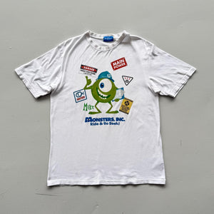 White Disneyland Tokyo Monsters Inc 00s Y2K Vintage Graphic T-Shirt - Large