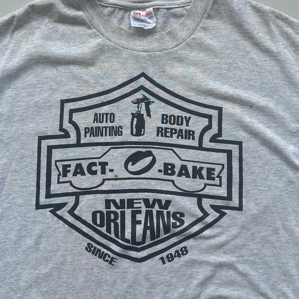 Grey Auto Body Repair Harley Style 90s Vintage Grey T-shirt - Large