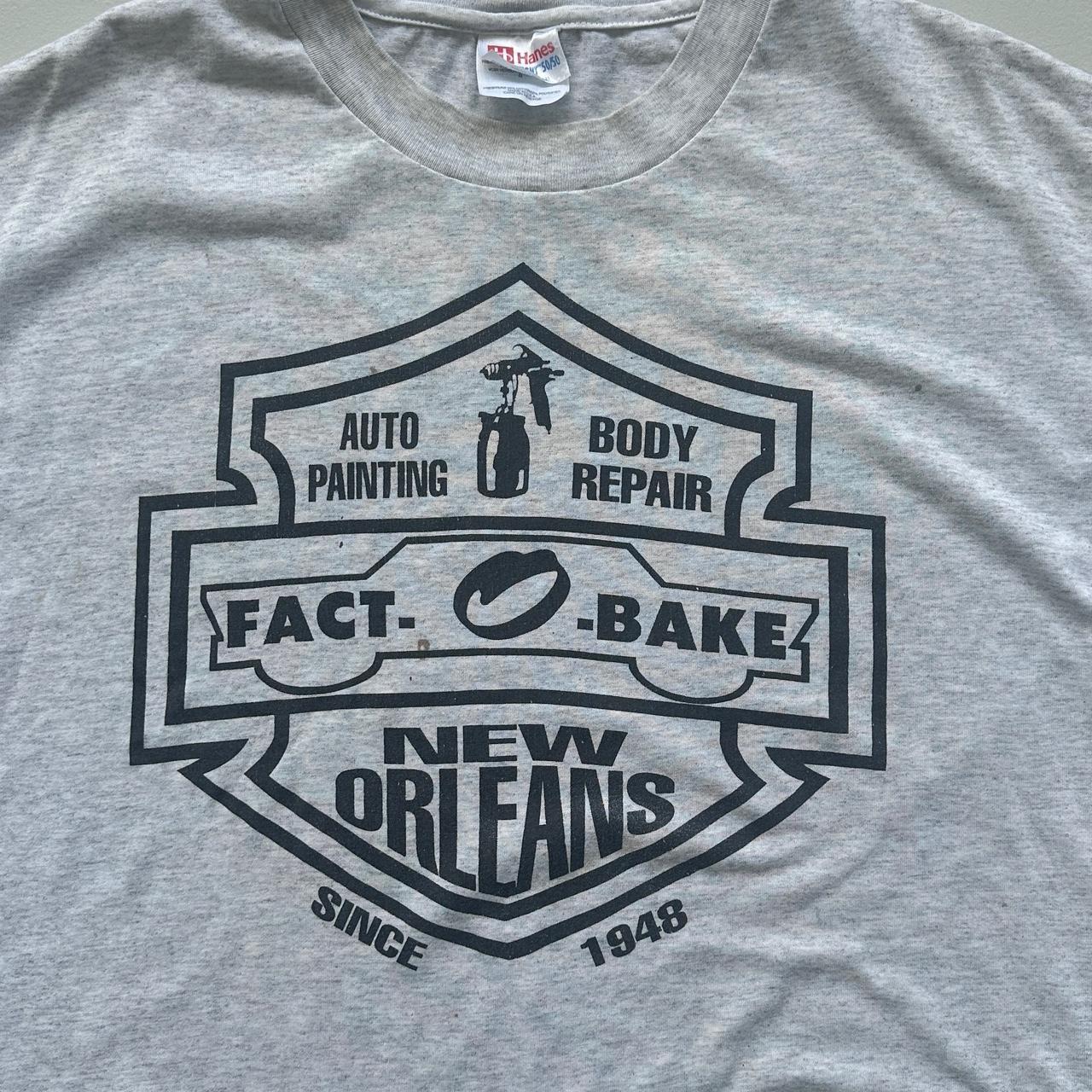 Grey Auto Body Repair Harley Style 90s Vintage Grey T-shirt - Large