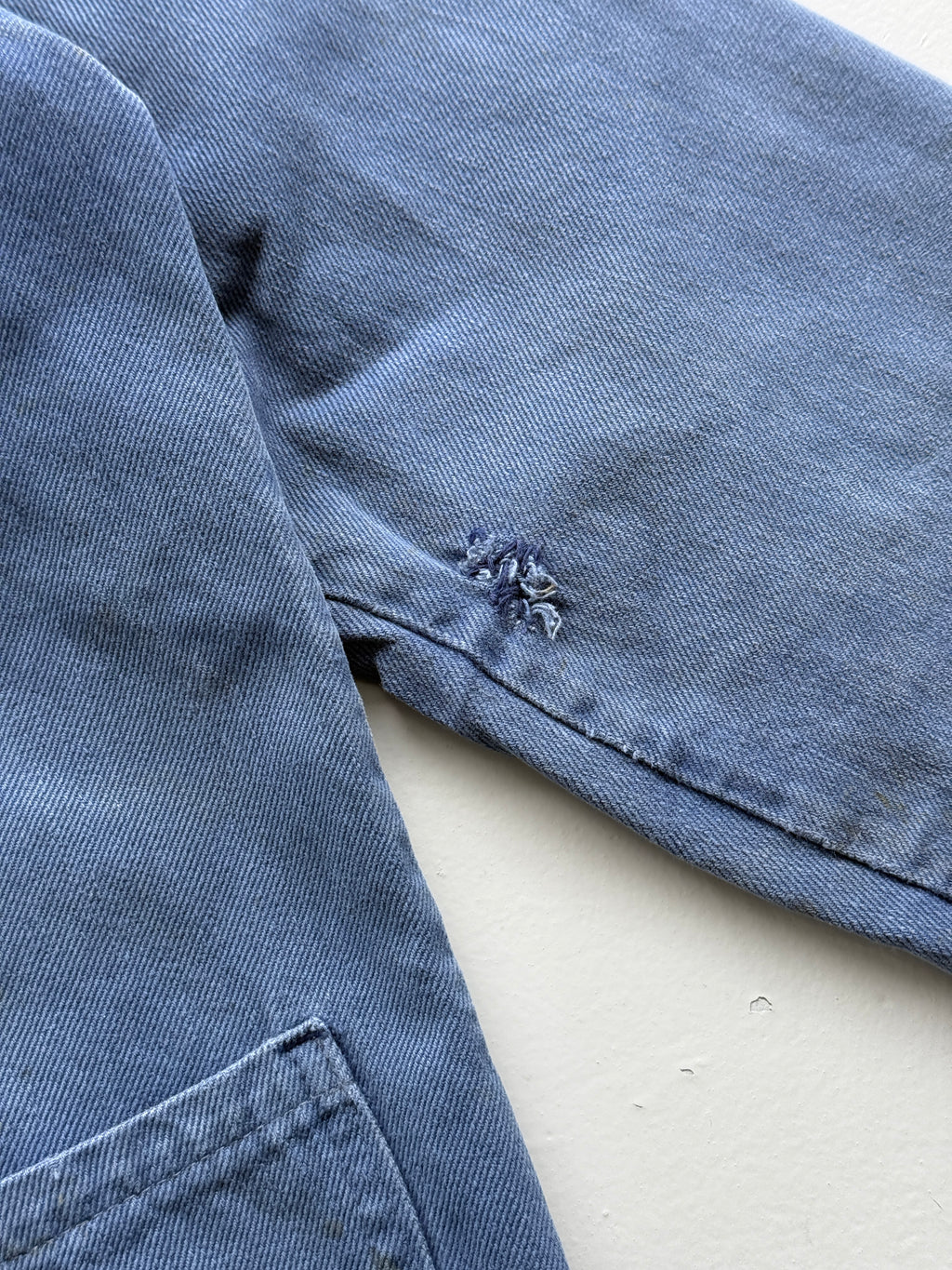 Blue French Chore Jacket 80's Vintage Workwear CH223 - Womens Small
