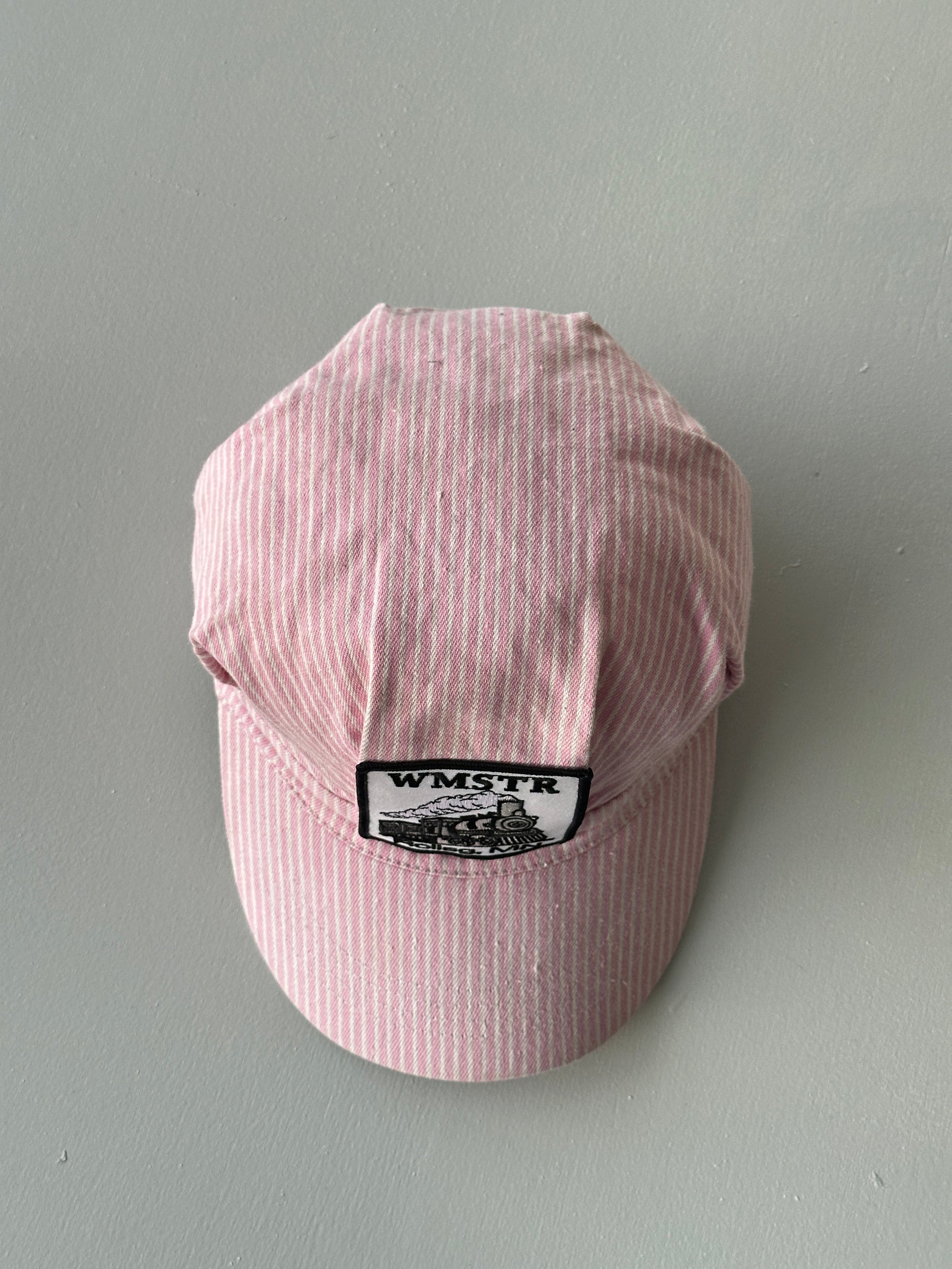 Childrens Pink WMSTR Steam Train Vintage Railroad Conductors Trucker Cap