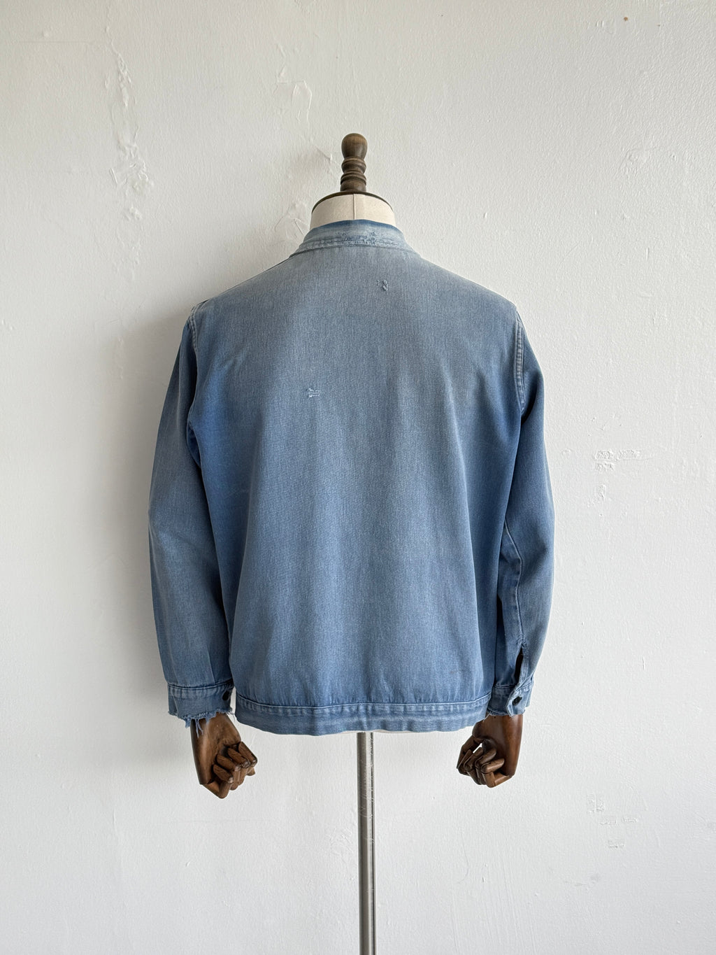 Thrashed Blue French 1960's Vintage Workwear Chore Jacket CH541 - Small