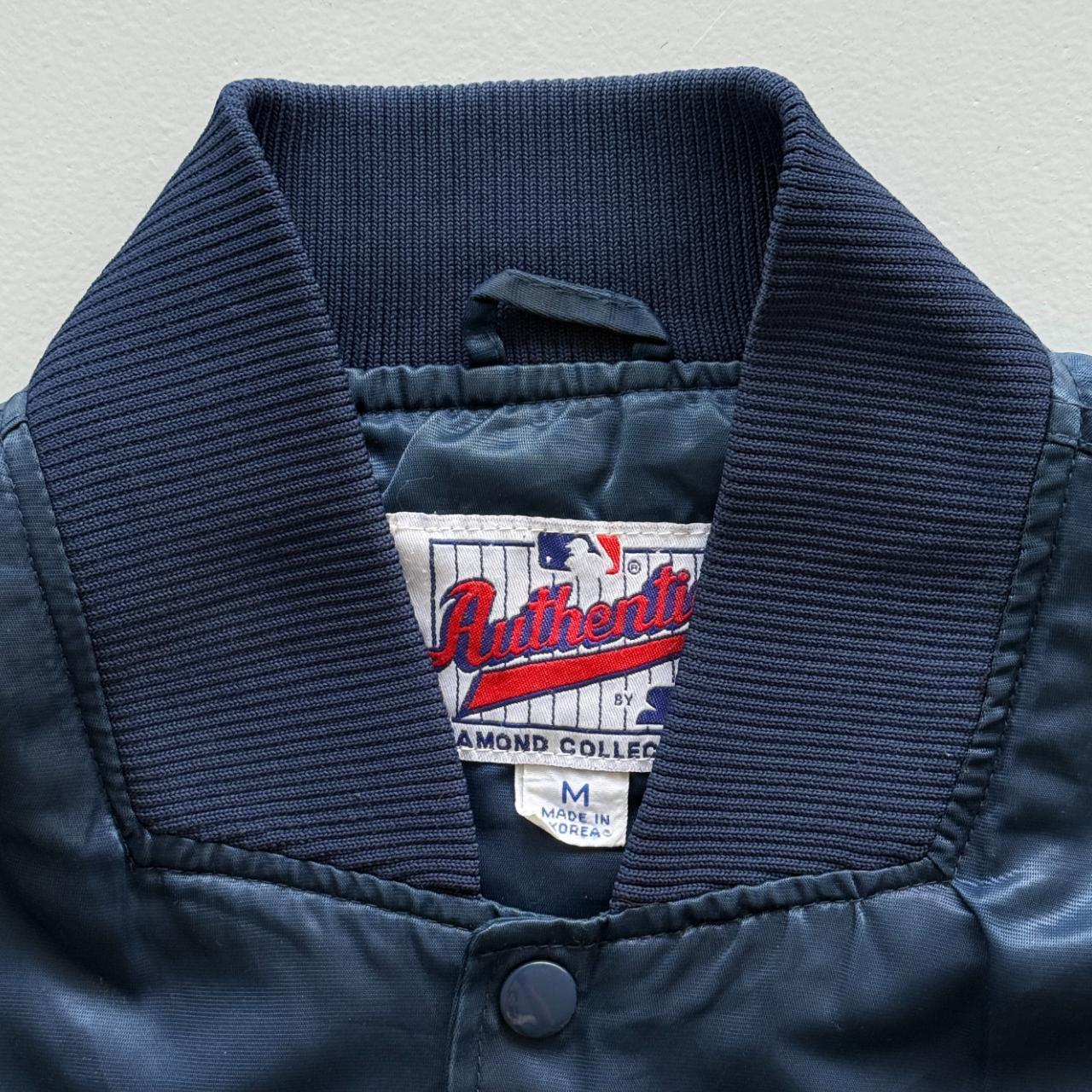 Navy 90s San Diego Padres Starter Diamond Collection Satin Dugout Varisty Jacket - Medium