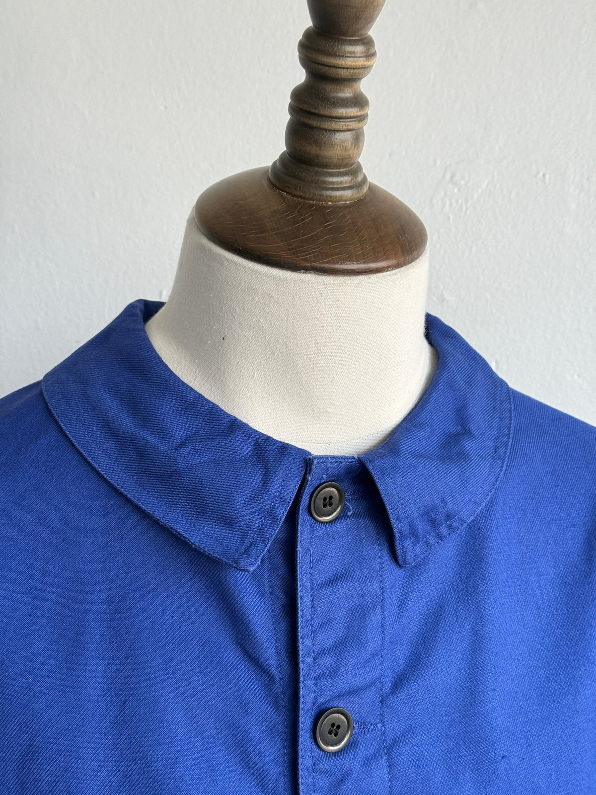 Blue French 1950s/60s Vintage Workwear Chore Jacket CH470 - Medium