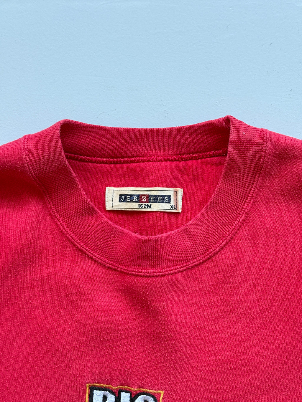 Red Big Bang 90's Vintage Rave Graphic Sweatshirt Jumper - XL