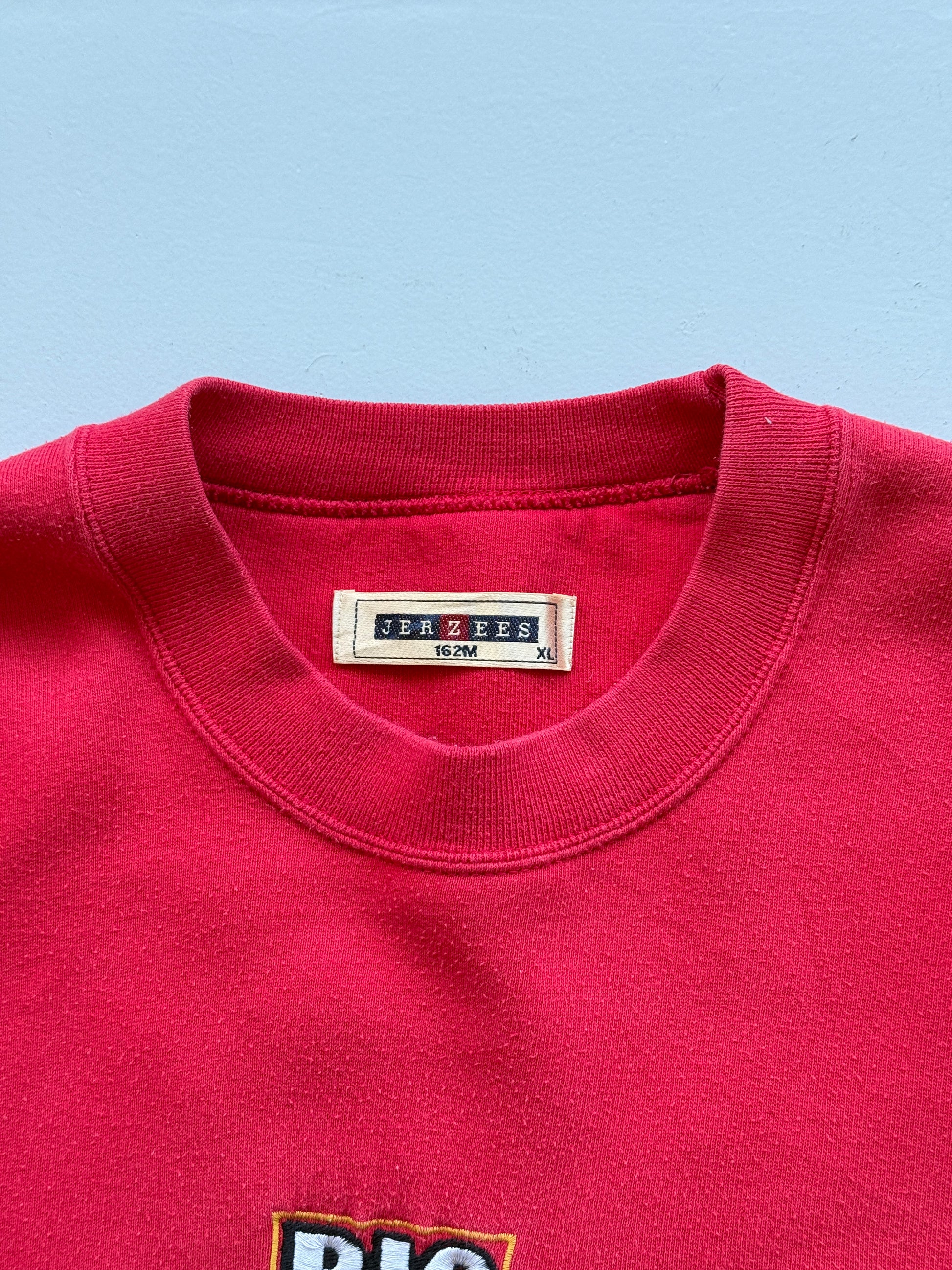 Red Big Bang 90's Vintage Rave Graphic Sweatshirt Jumper - XL