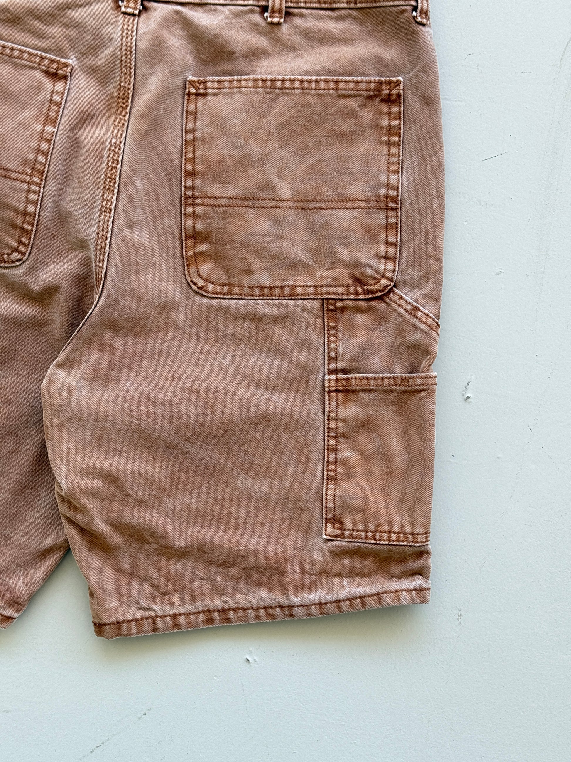 Brown No Boundaries 00's Vintage Canvas Carpenter Workwear Shorts - W34 x L8