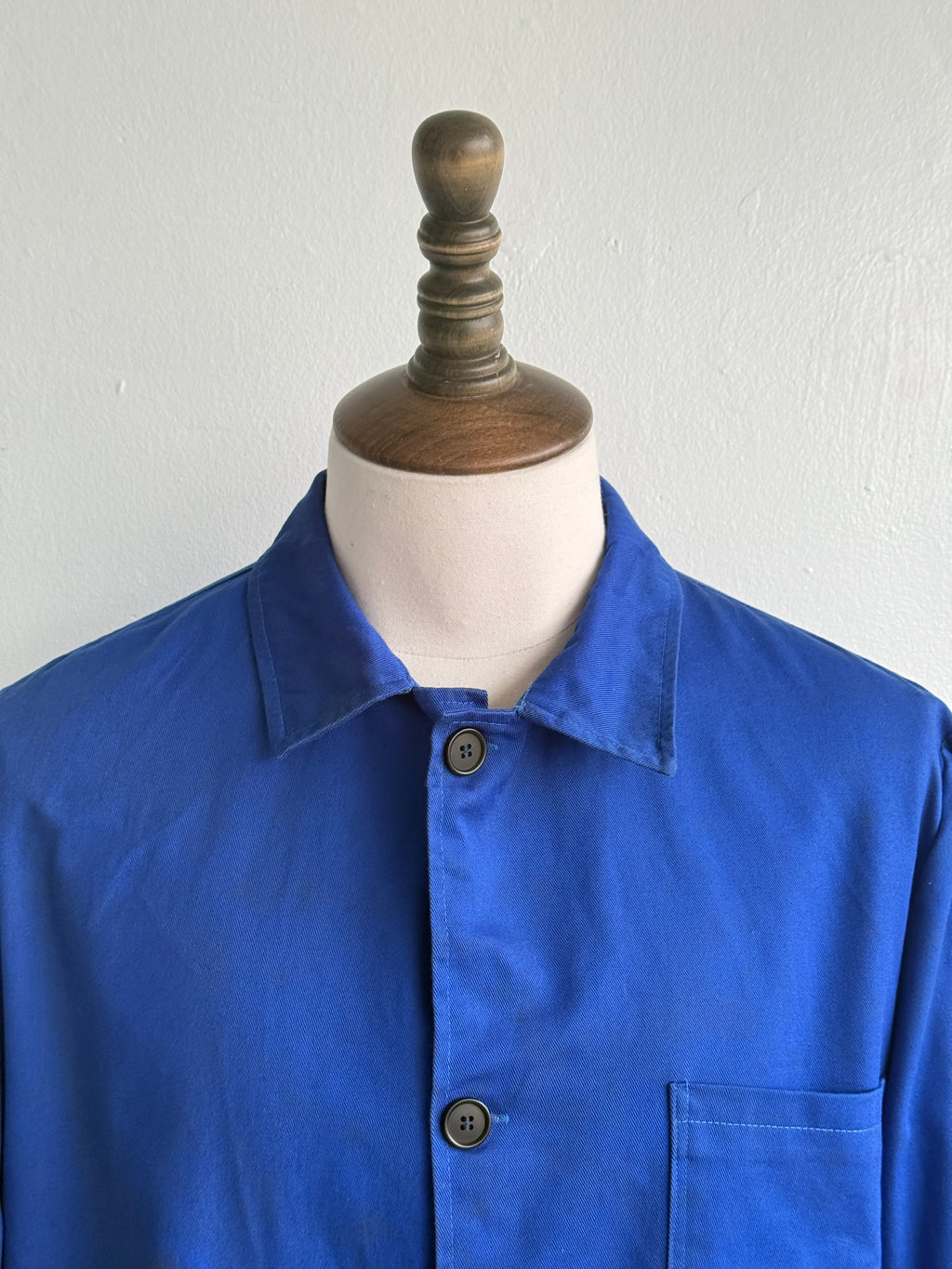 Blue French Vintage Workwear Chore Jacket CH437 - Large