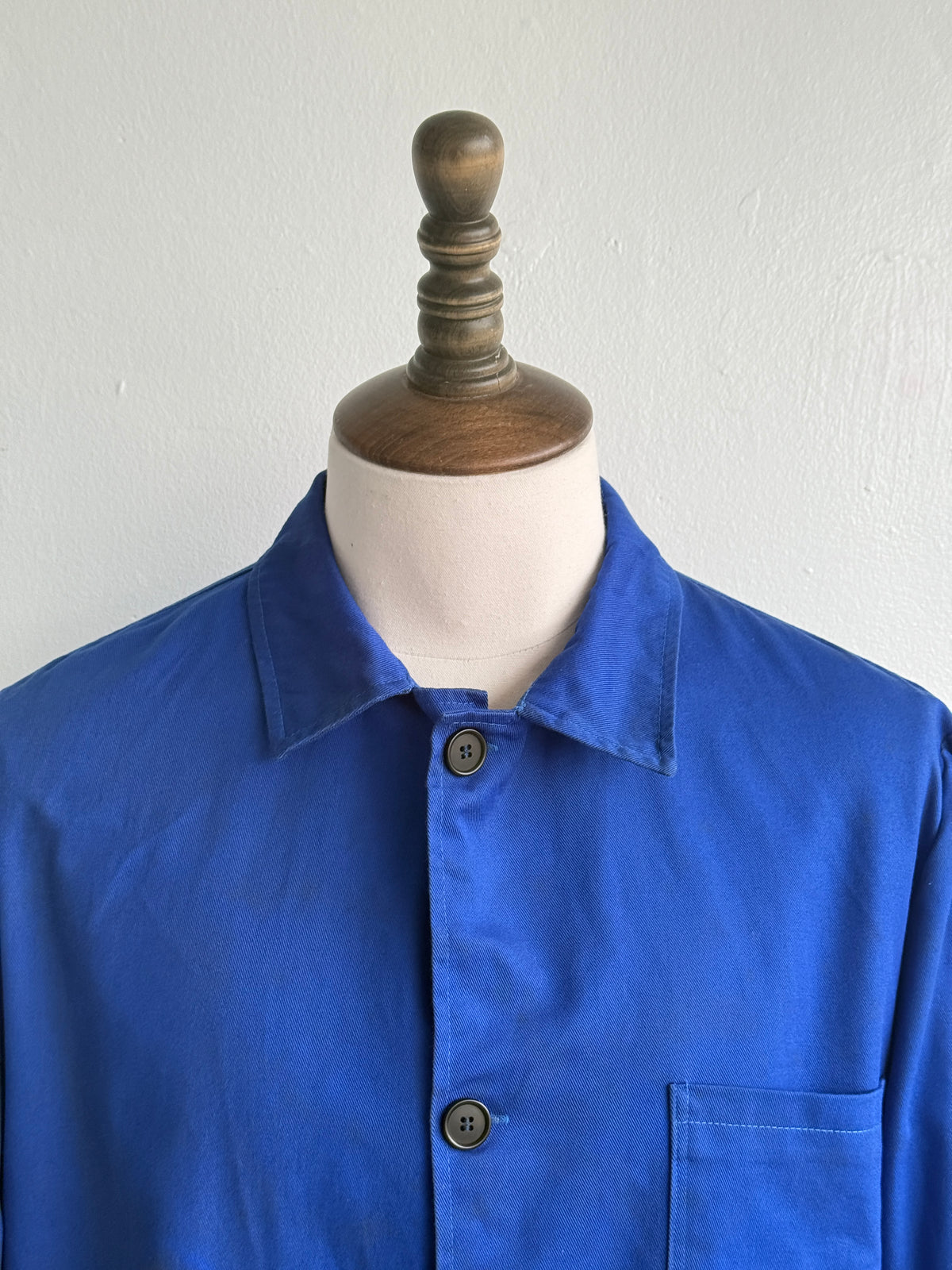 Blue French Vintage Workwear Chore Jacket CH437 - Large