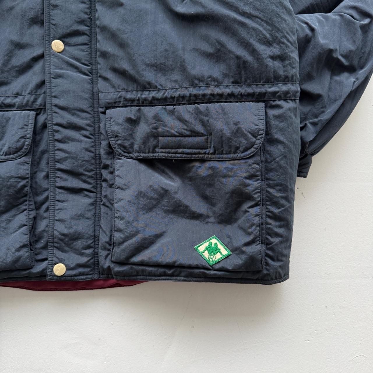 Navy Kappa 90's Heavy Down Parka Jacket - Large