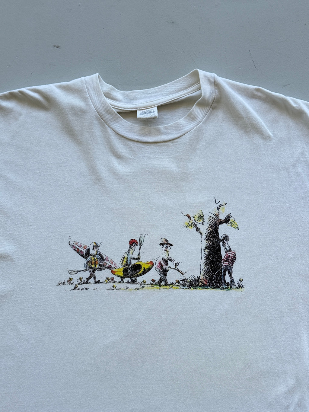 Off White Novelty Cartoon 00's Vintage Graphic T-Shirt - XL