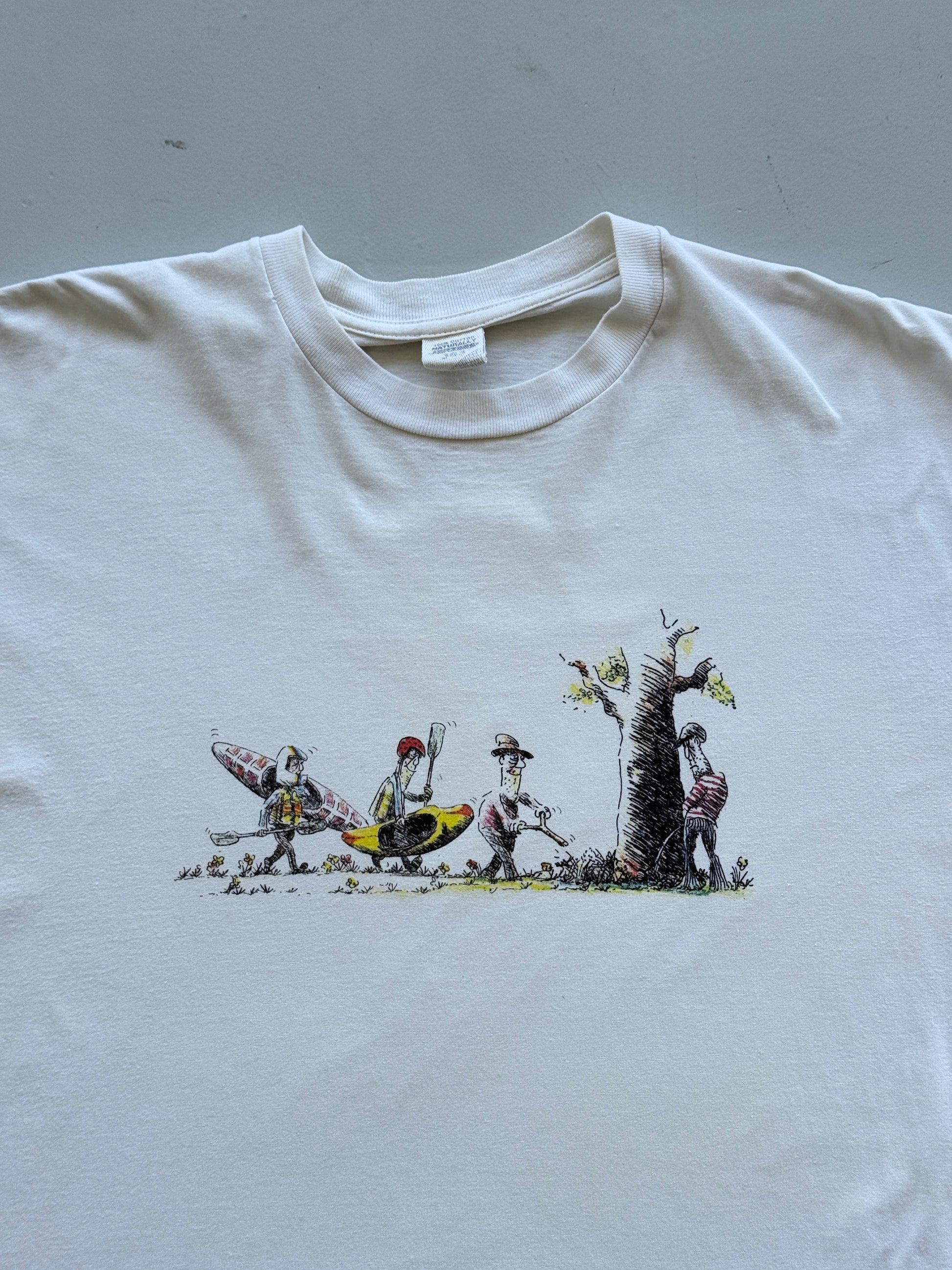 Off White Novelty Cartoon 00's Vintage Graphic T-Shirt - XL