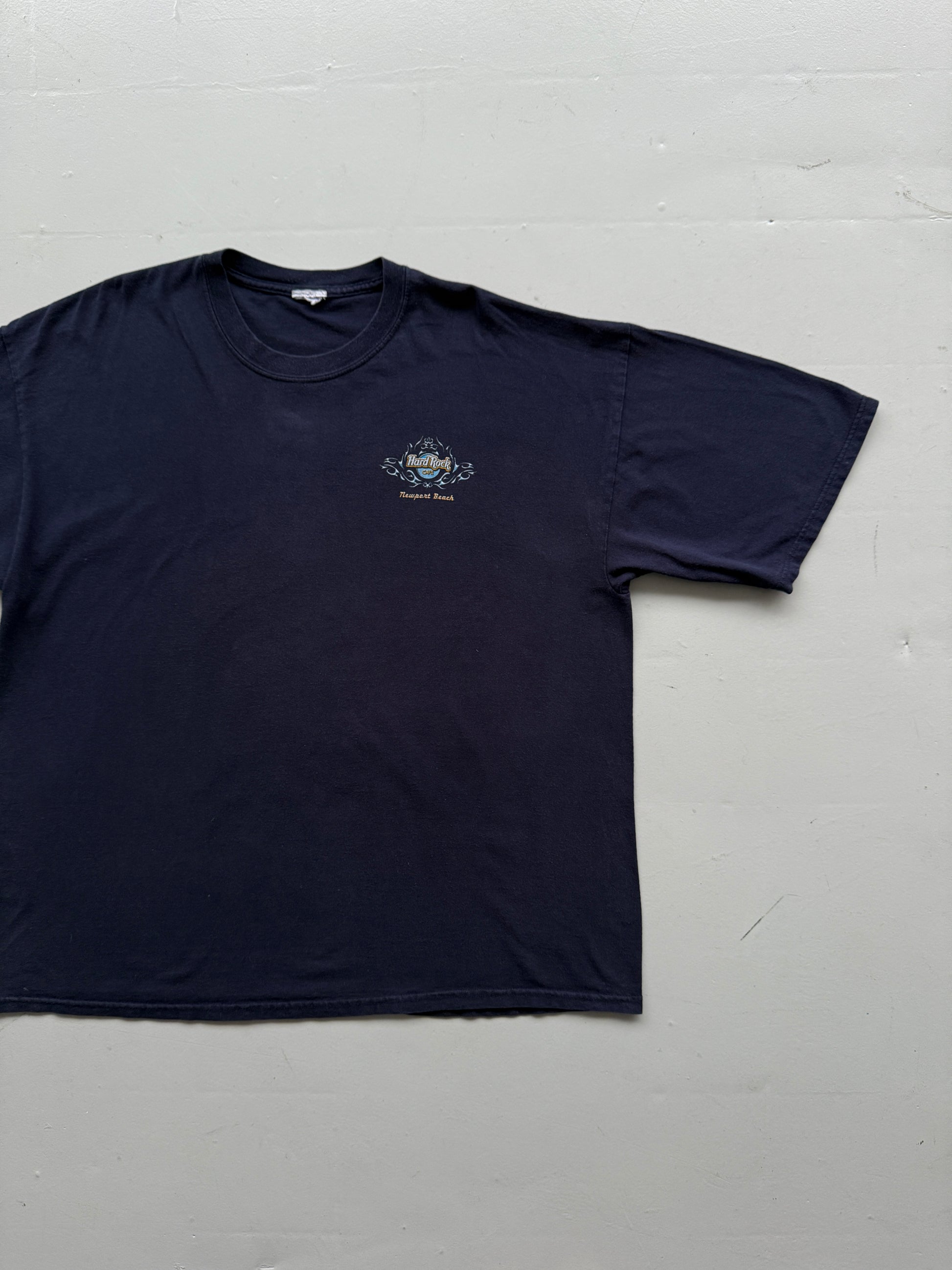 Navy Blue Hard Rock Cafe 90's Vintage Graphic T-Shirt - XXL