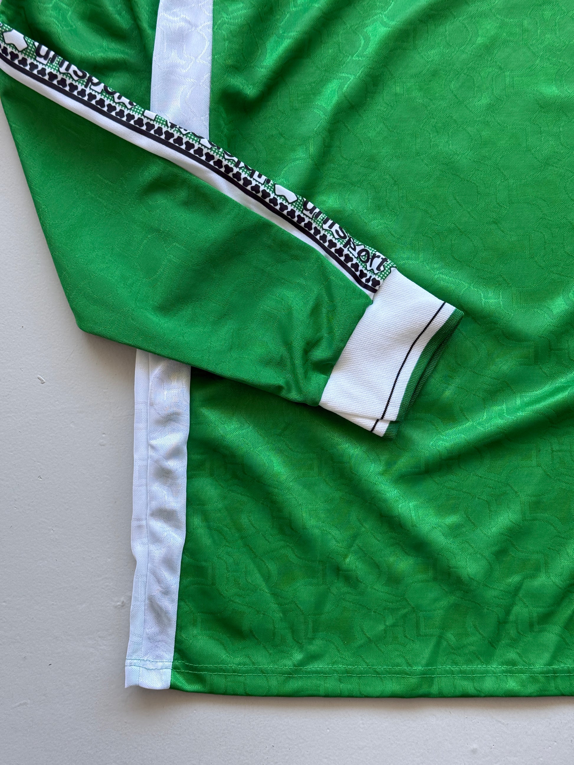 Uhlsport Green Long Sleeve 90's Vintage Goalkeeper Football Shirt - XL