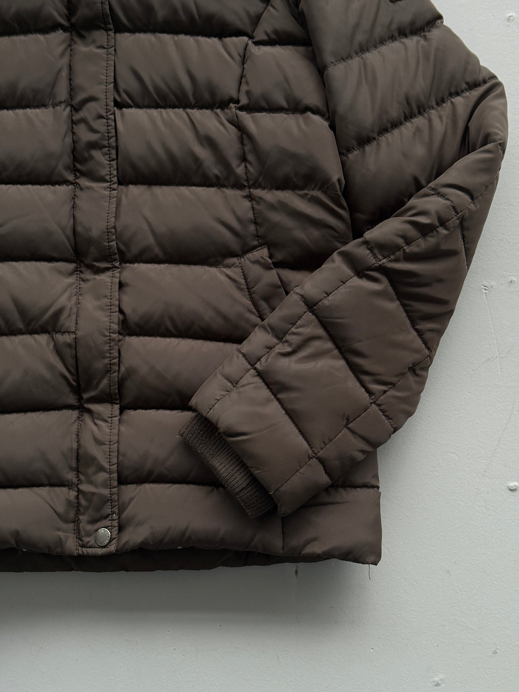 Brown Tommy Hilfiger 00's Vintage Y2K Insulated Puffer Jacket - Small