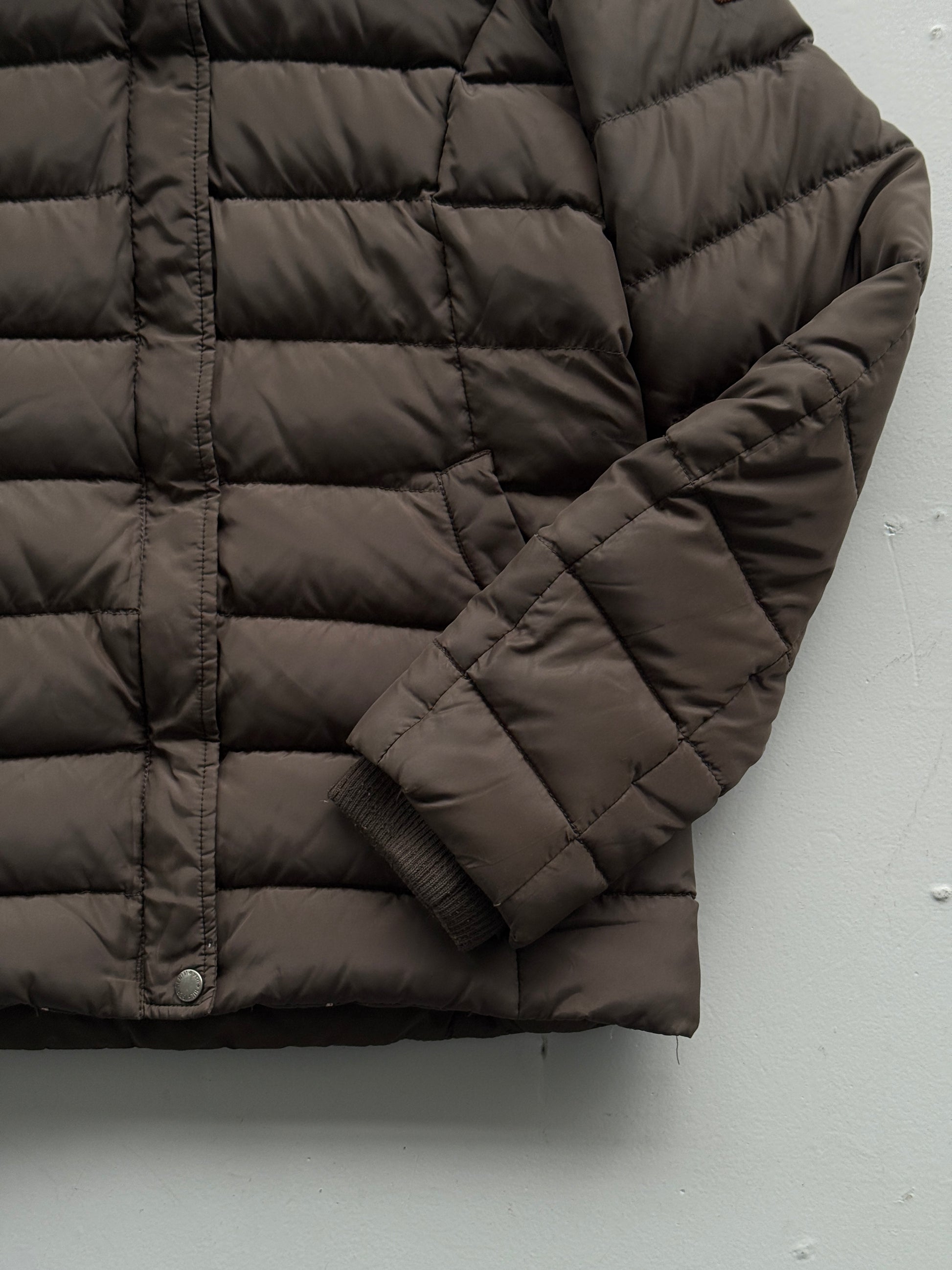 Brown Tommy Hilfiger 00's Vintage Y2K Insulated Puffer Jacket - Small