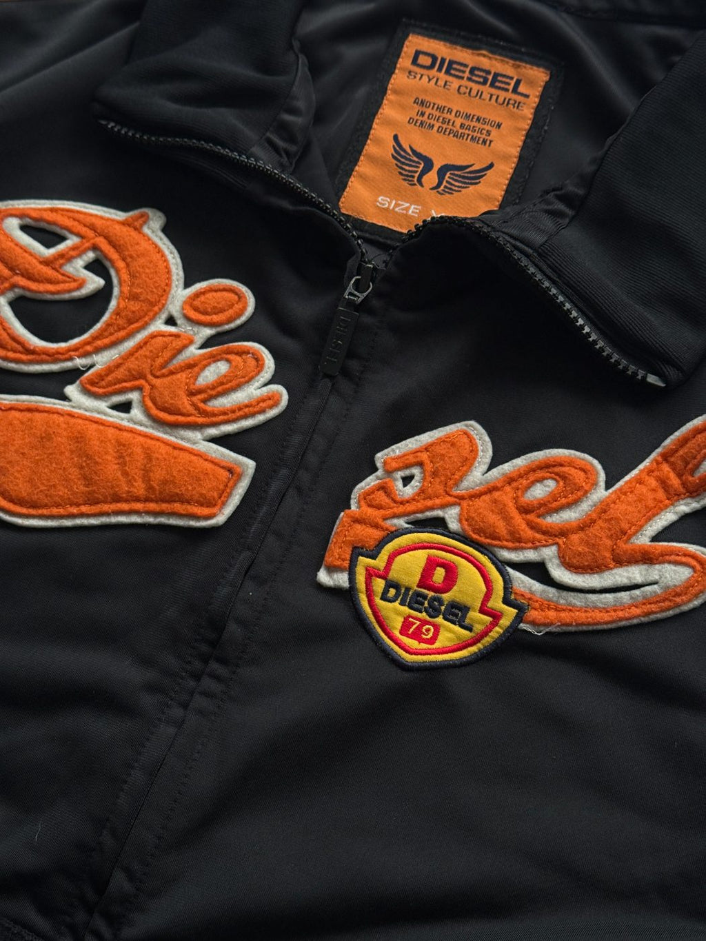 Diesel Culture Spell-Out Y2K Vintage Track Jacket - Large