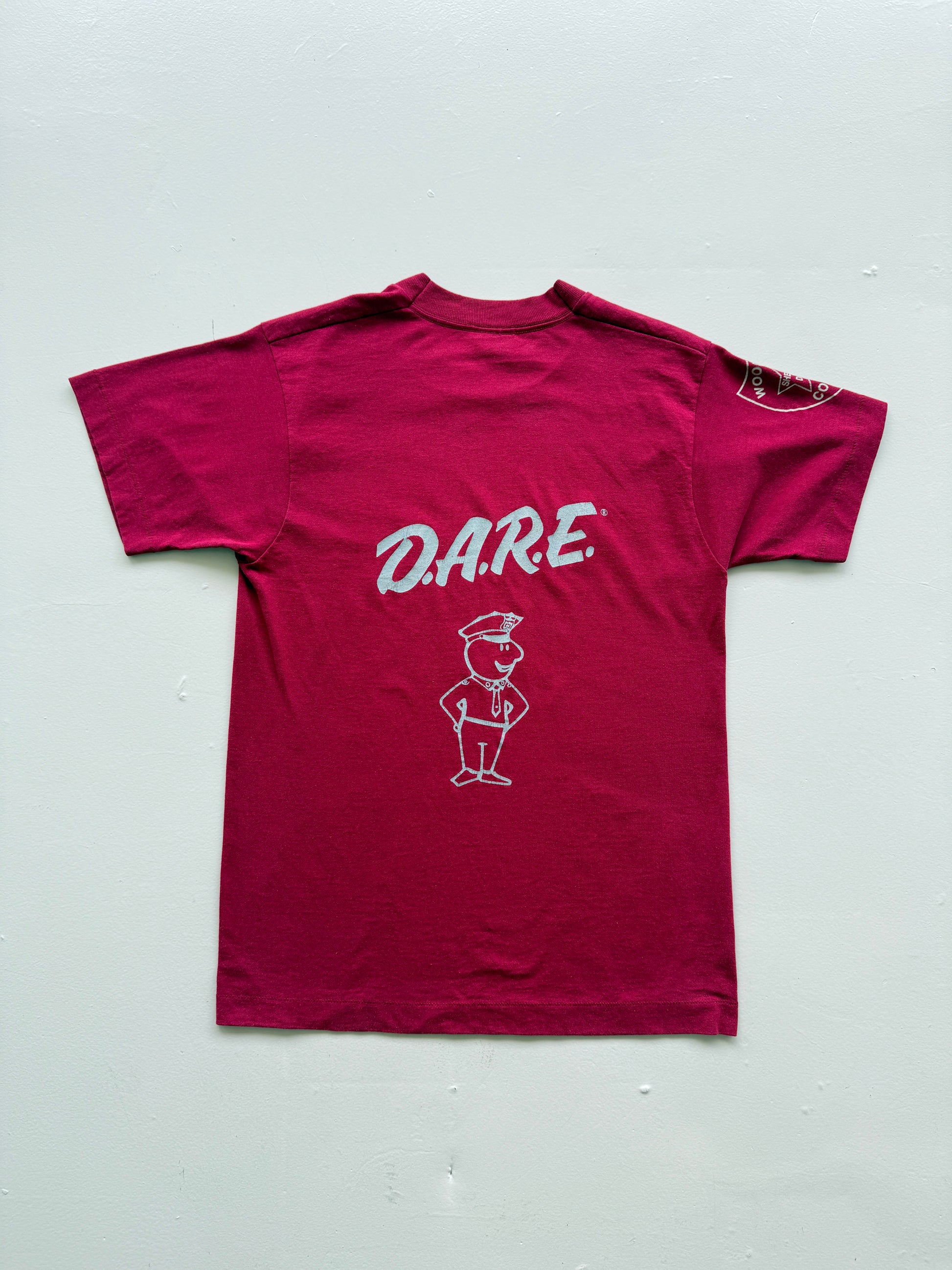 Red Dare to Keep Kids of Drugs 90s Vintage Single Stitch Graphic T-Shirt - Small