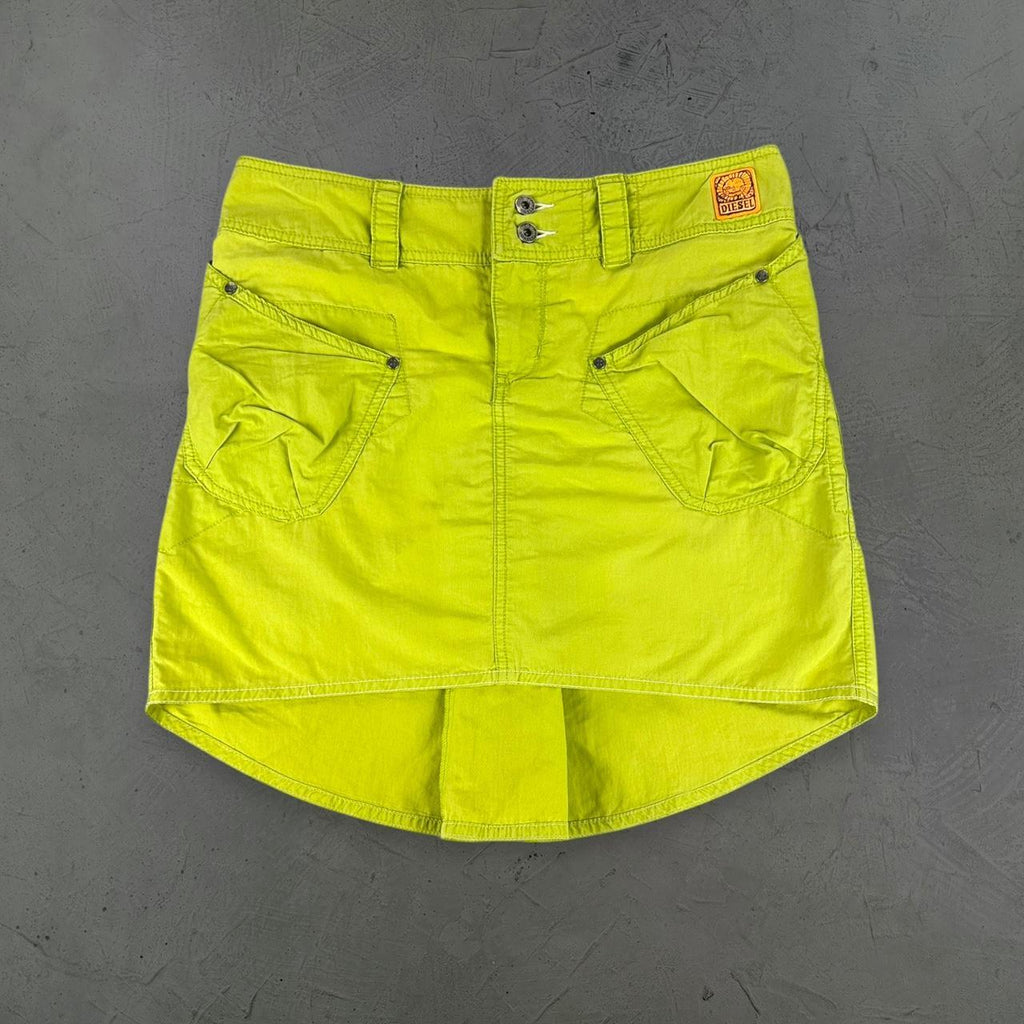 Diesel Lime Green Vintage Y2K Skirt - 26