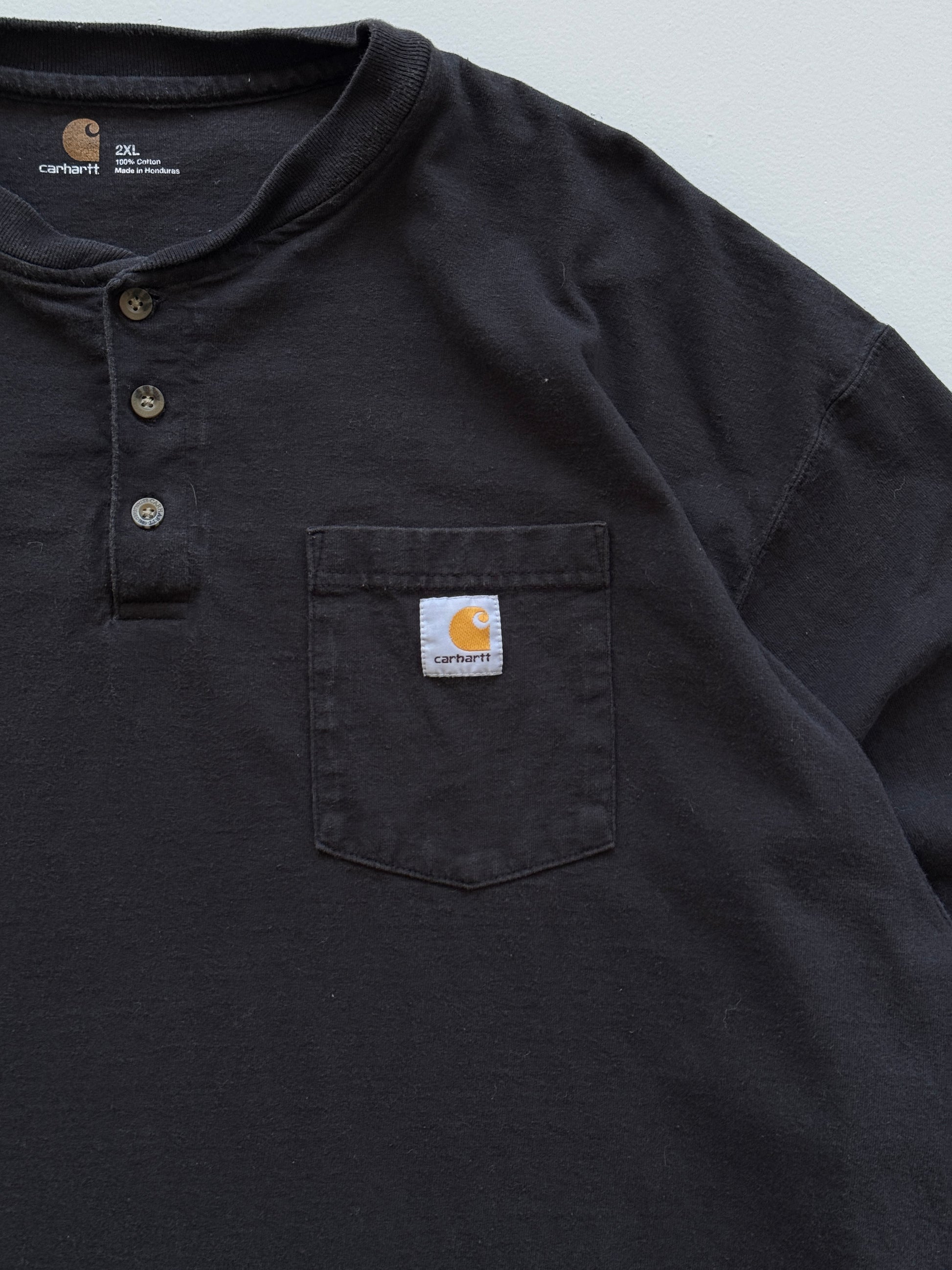 Carhartt Pocket Henley Vintage Long Sleeve T-Shirt - 2XL