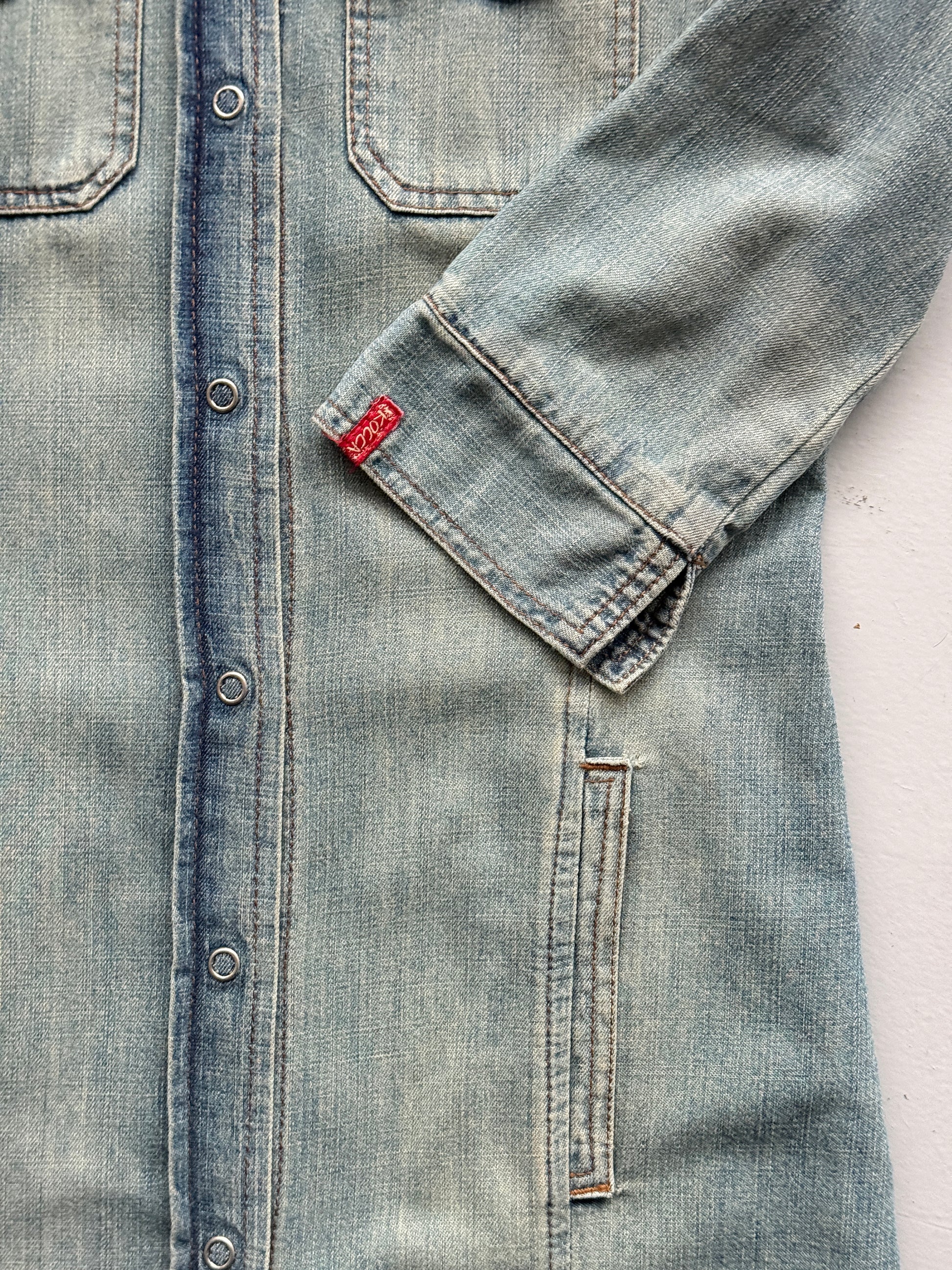 Light Blue Kocca 00's Vintage Y2K Maxi Denim Dress - Small