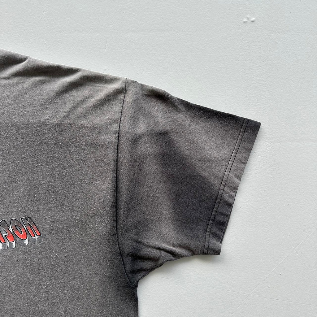 Black Faded Harley Davidson Biker Vintage 00's Graphic T-shirt - XL