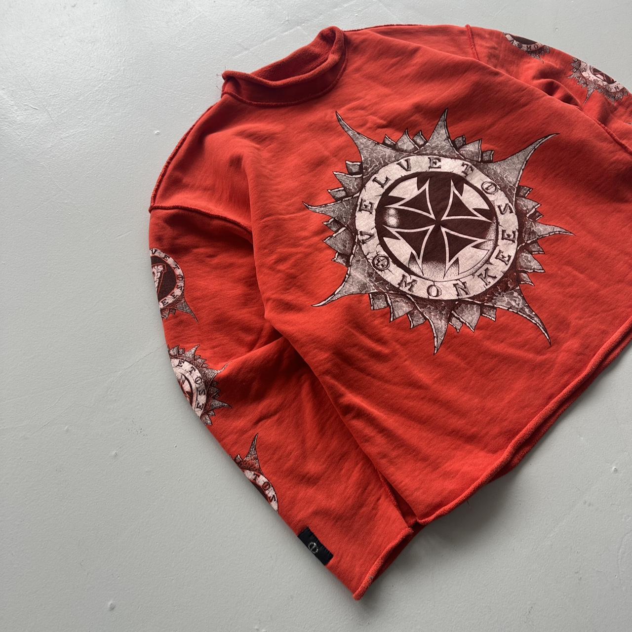 Red Velvet Monkees 90s Vintage Graphic Sweatershirt - Boxy Cropped XL