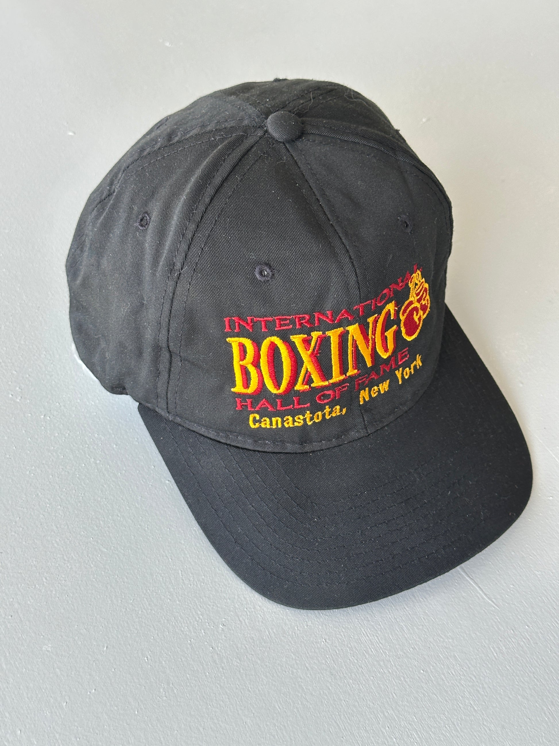 Black International Boxing Hall of Fame 90's Vintage SnapBack Trucker Cap