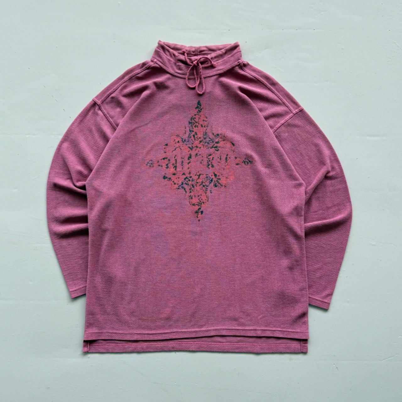 Pink Mito 90's Deadstock Graphic Mock Neck Sweatshirt - XL