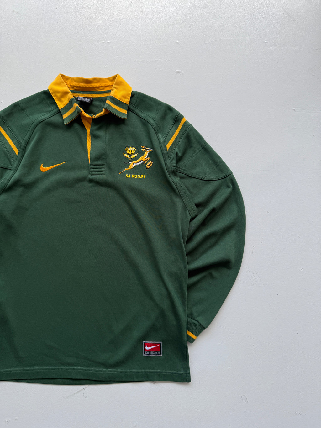 Nike SA Rugby Springboks Vintage Long Sleeve Rugby Polo - Small