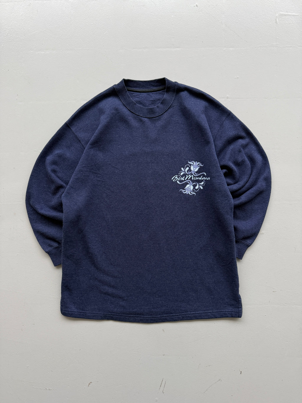 Navy Blue Boot Montana 90's Vintage Graphic Surfer Sweatshirt Jumper - Small