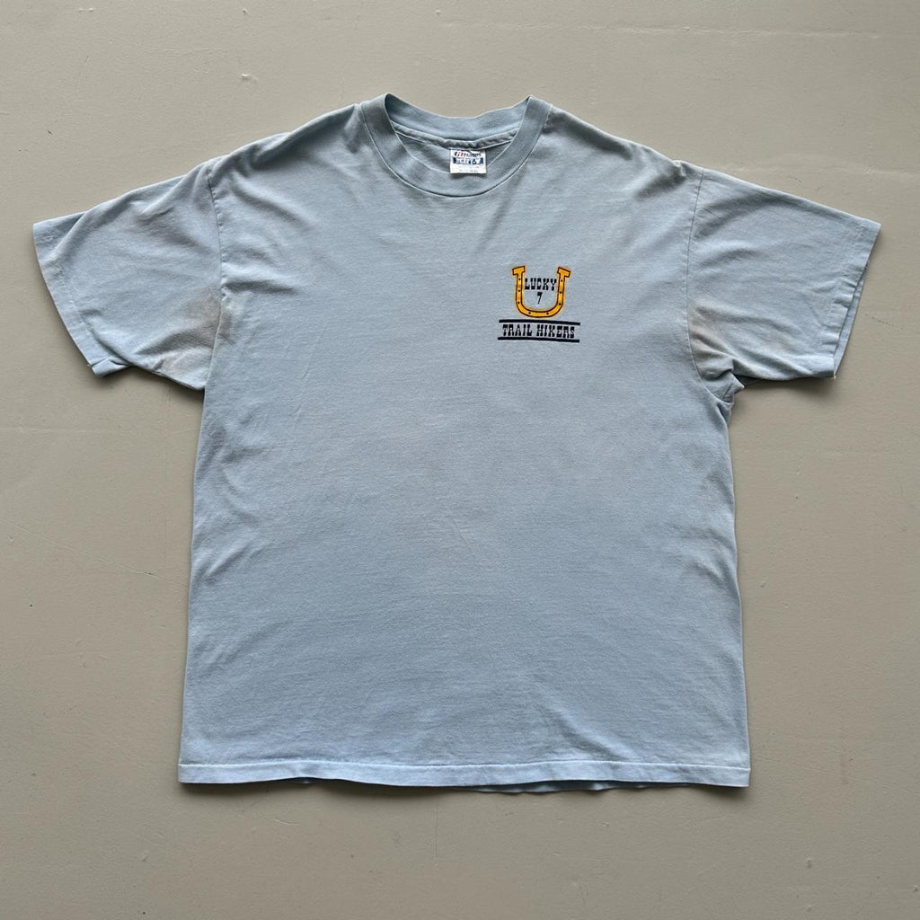 Light Blue Lucky Trail 90s Vintage T-shirt - XL