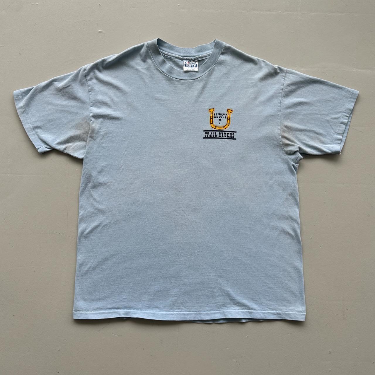 Light Blue Lucky Trail 90s Vintage T-shirt - XL