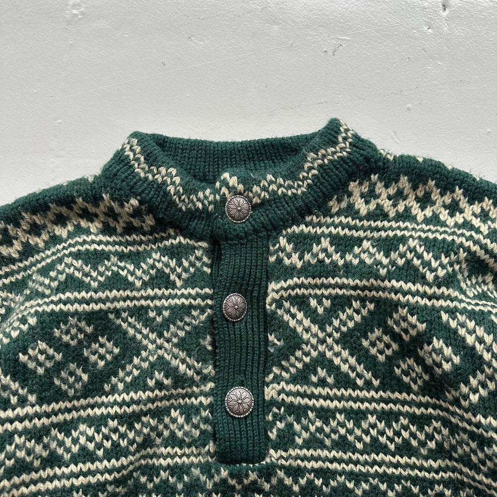 Green Tommy Hilfiger 90s Chunky Knit Jumper - Large