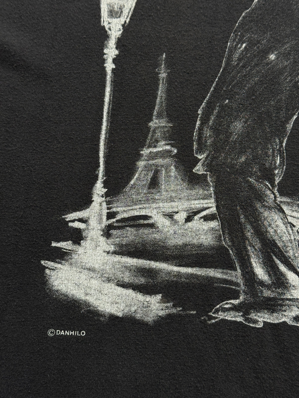 Black Jazz Paris 90's Vintage Single Stitch T-Shirt - Medium