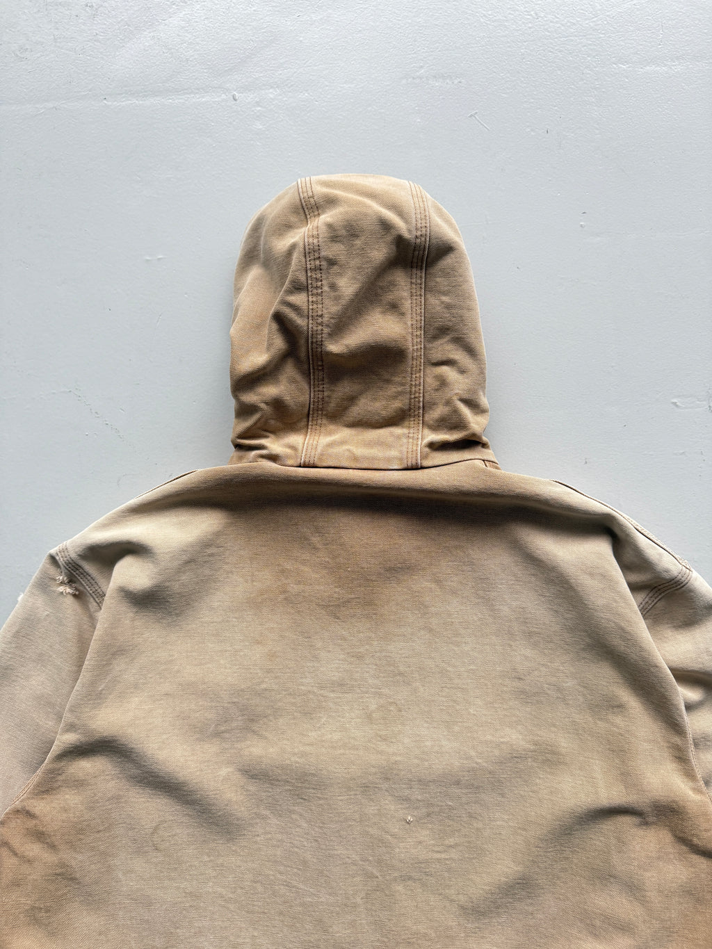 Cream Carhartt 90's Vintage Thrashed Workwear Active Jacket - Large