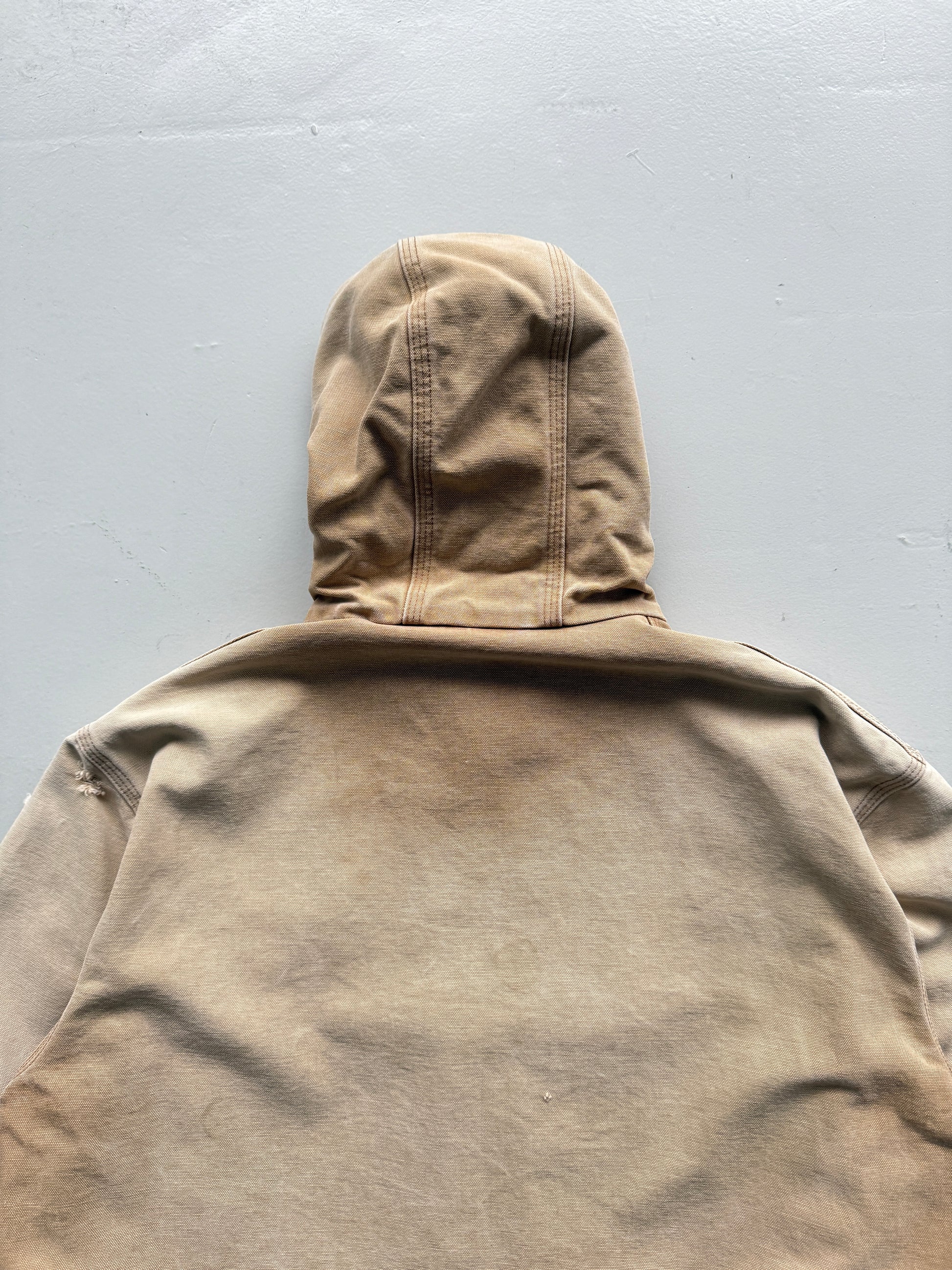 Cream Carhartt 90's Vintage Thrashed Workwear Active Jacket - Large