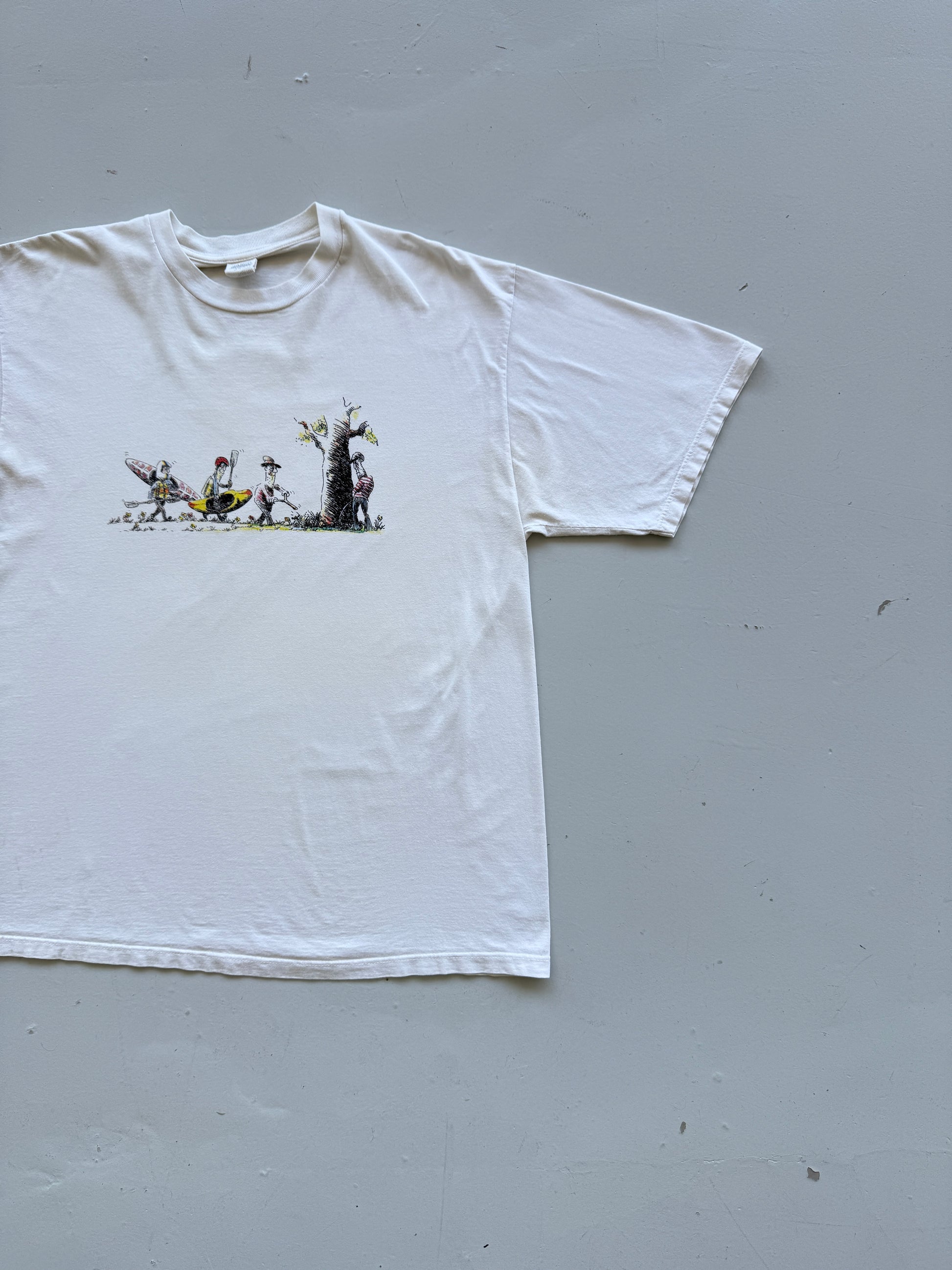 Off White Novelty Cartoon 00's Vintage Graphic T-Shirt - XL