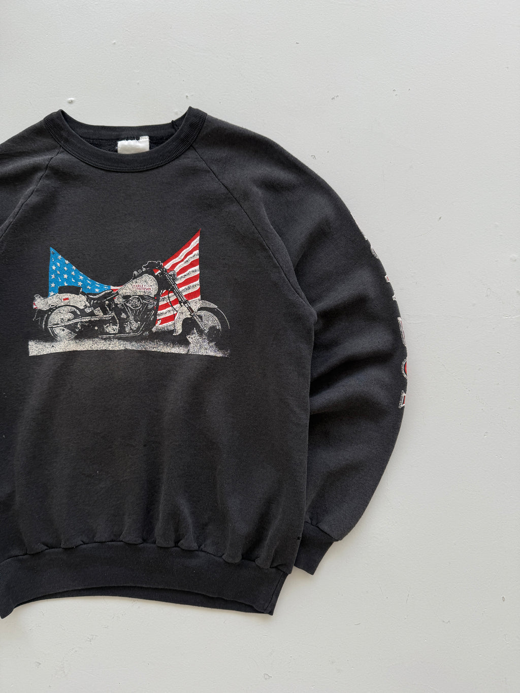 Harley Davidson Bob Paris France Lowboy 80's Vintage Sweatshirt - Small
