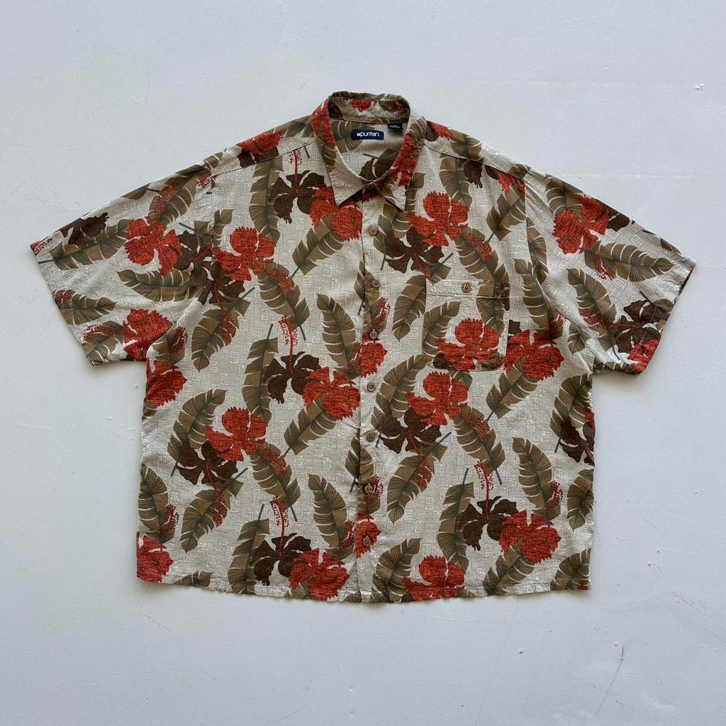 Hawaiin Cotton Summer 90s Vintage Shirt - 2XL