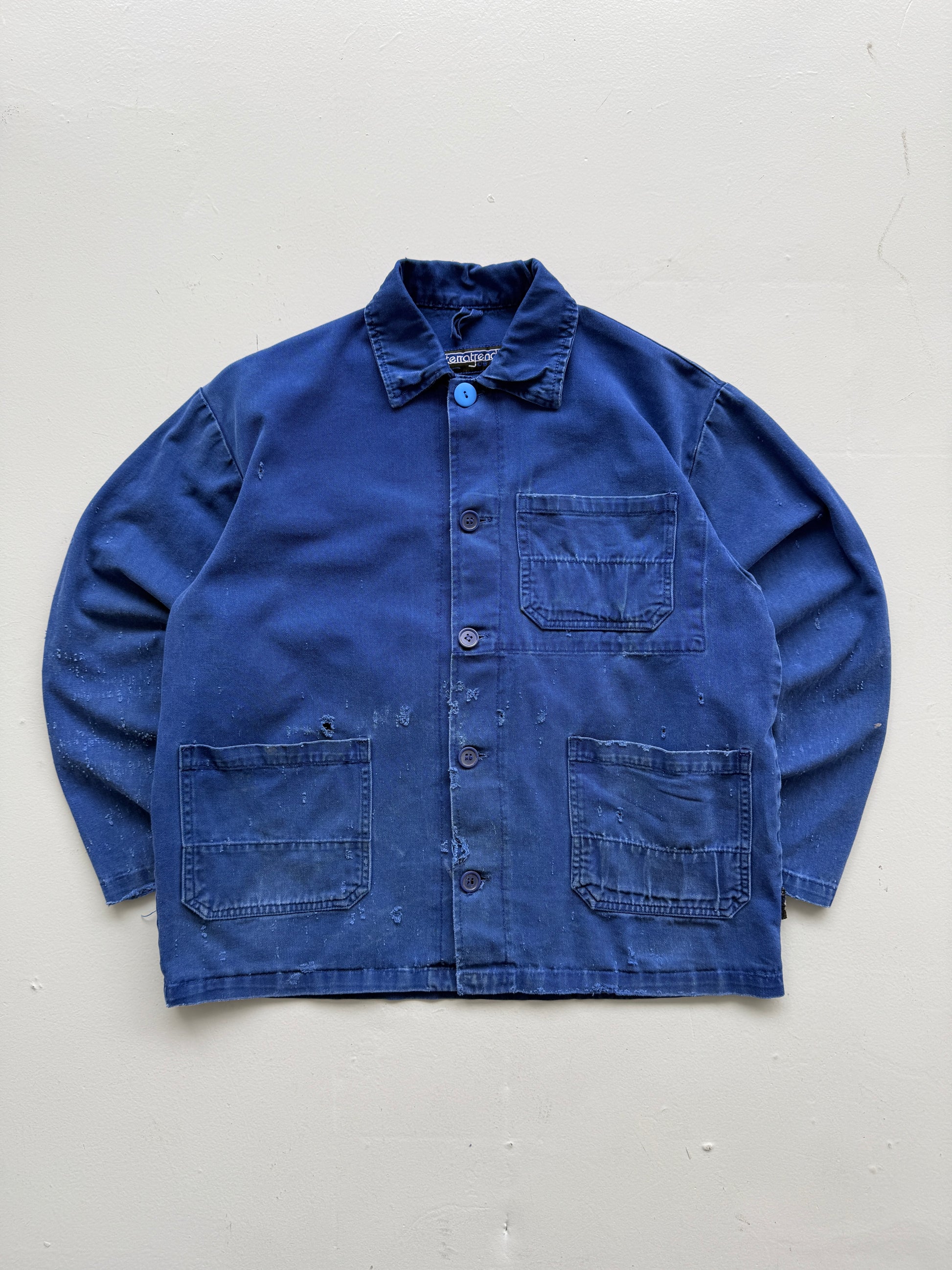 Thrashed Blue Terratrend Vintage Workwear Chore Jacket CH388 - XS